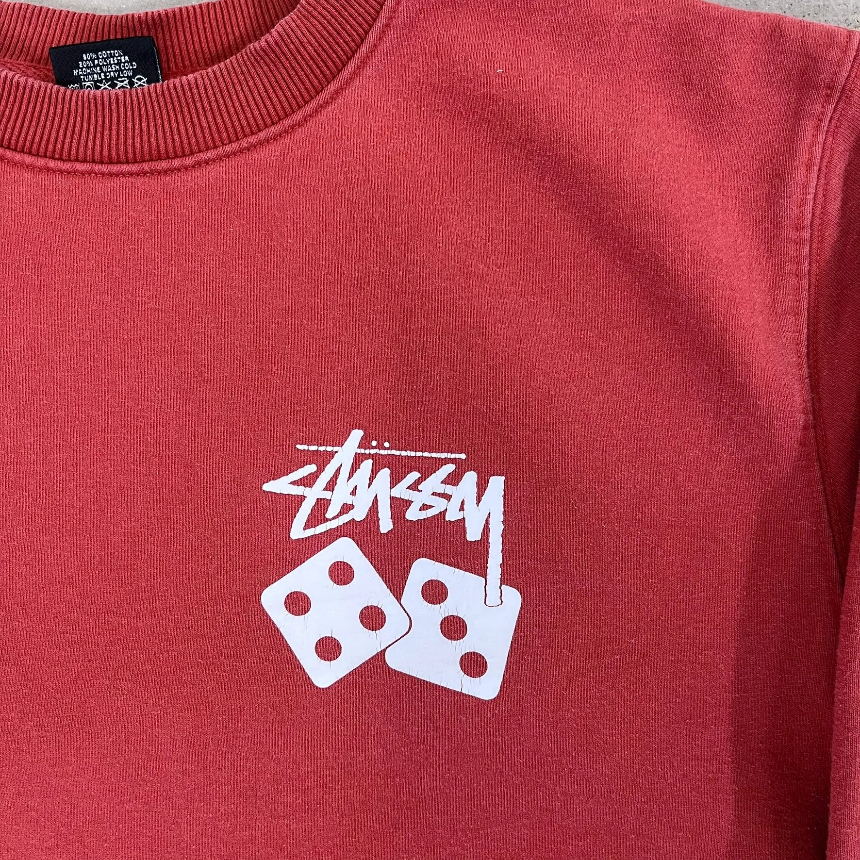D- Vintage Stussy Text & Dice Crewneck sold by HG Vintage product image thumbnail 2