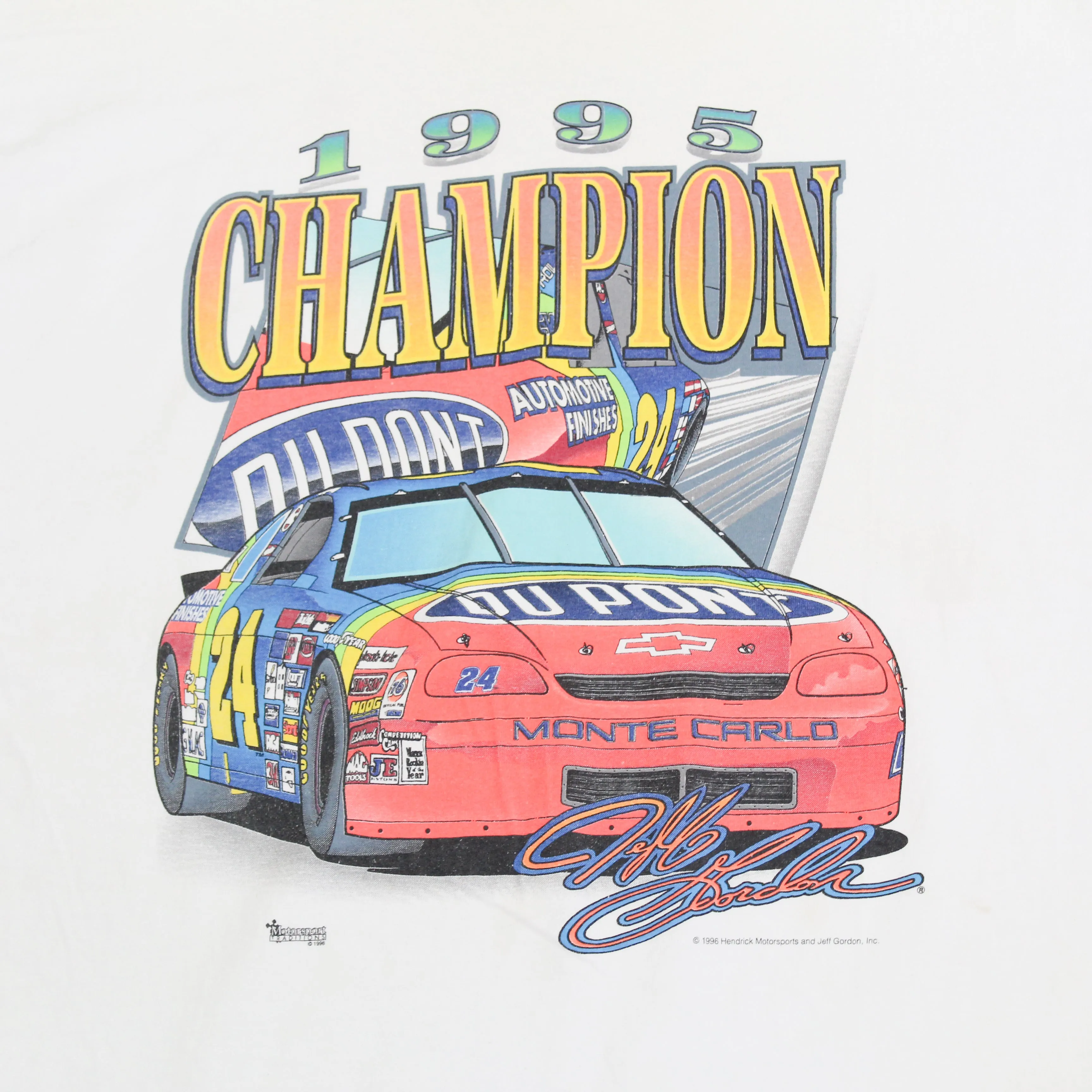D- Vintage 1995 Nascar Jeff Gordon Hendricks Motorsports Champ Single Stitch Tee sold by HG Vintage product image thumbnail 2