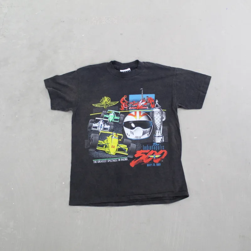 D- Vintage 1989 Indianapolis Speedway Car Graphic Single Stitch Tee sold by HG Vintage