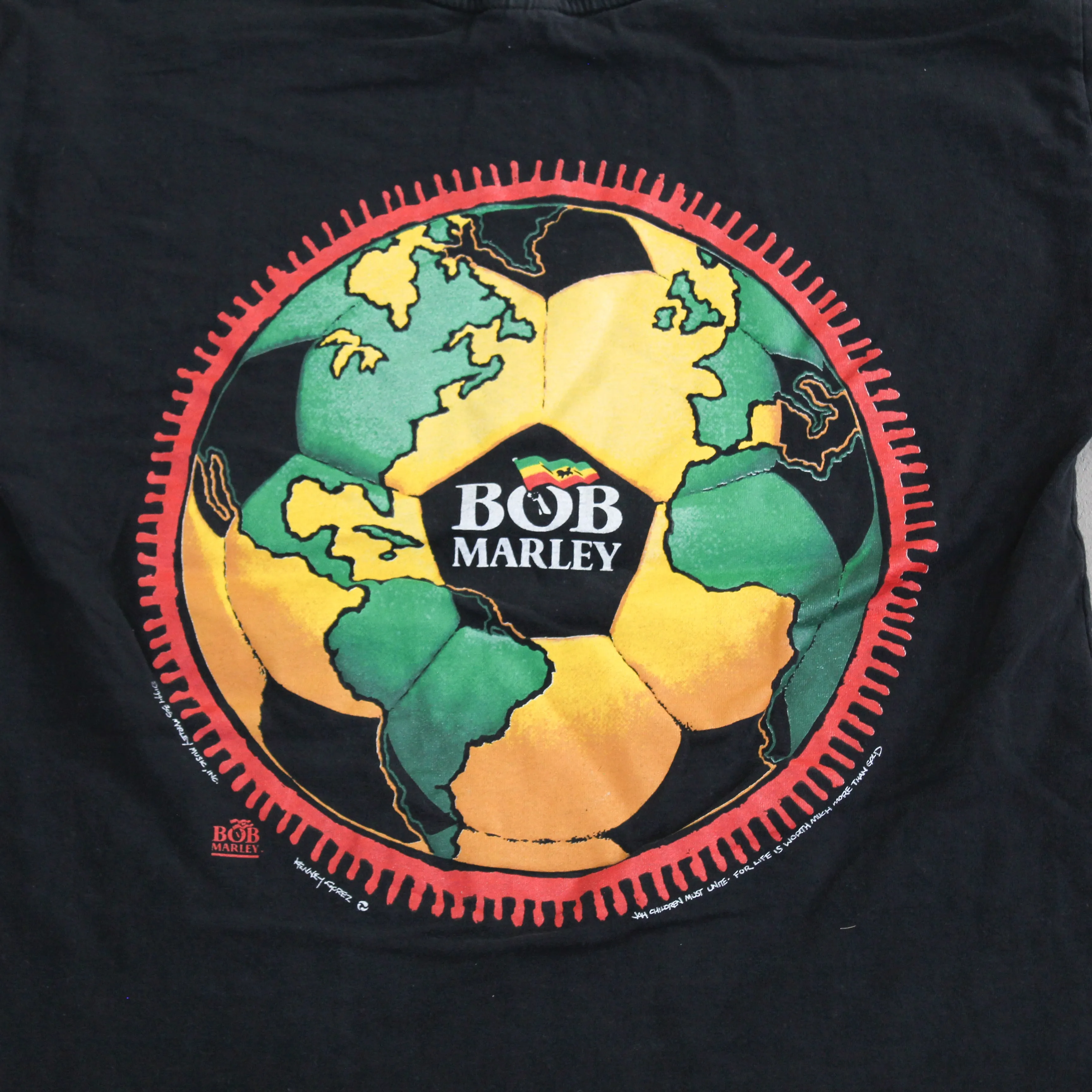 D- Vintage 1994 Bob Marley Playing Soccer Single Stitch Tee sold by HG Vintage product image thumbnail 4