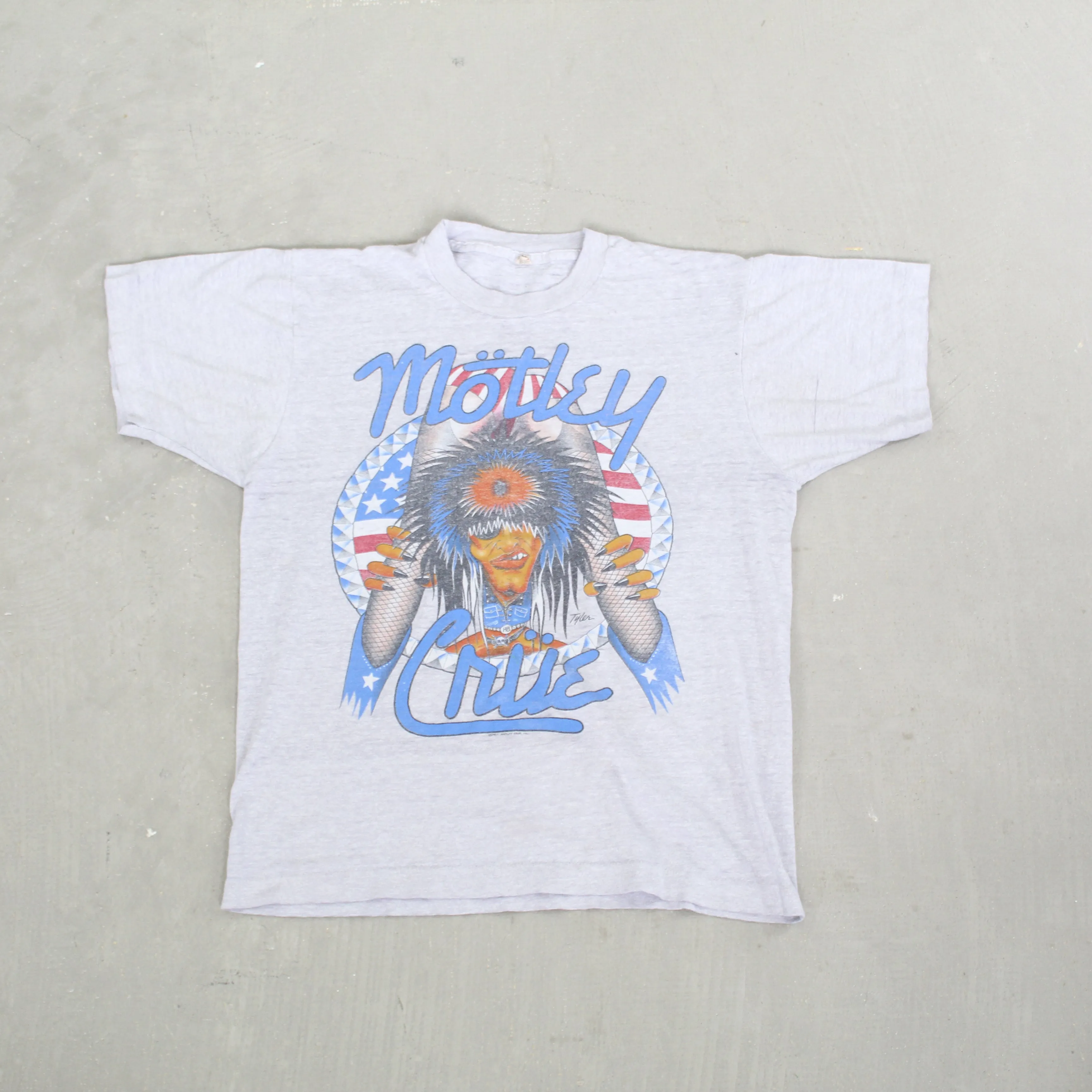 D- Vintage 1987 Motley Crue Girls, Girls, Girls Tour Single Stitch Graphic Tee sold by HG Vintage