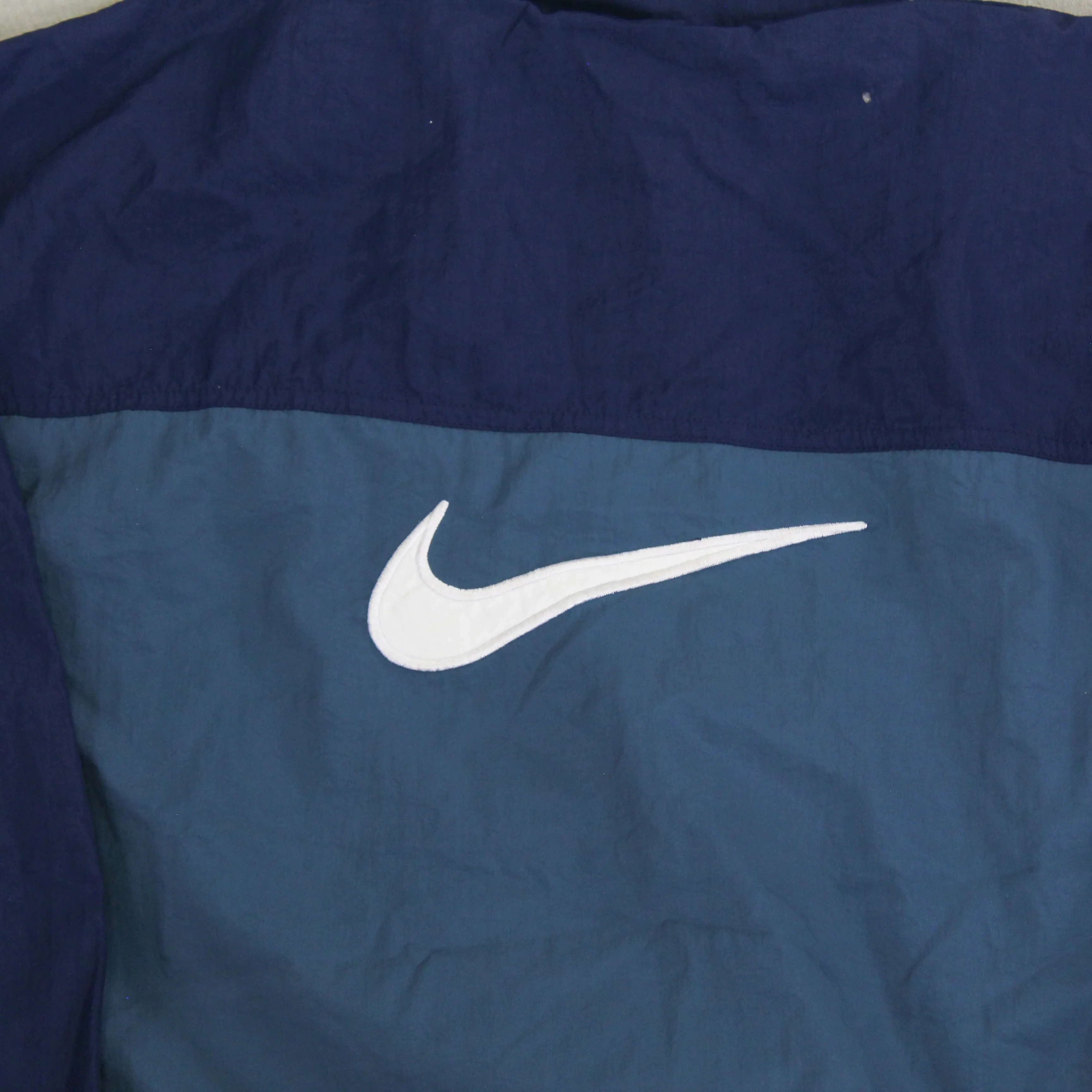 D- Vintage 90s Nike Zip Up Color Block Navy/Teal Windbreaker Jacket sold by HG Vintage product image thumbnail 3