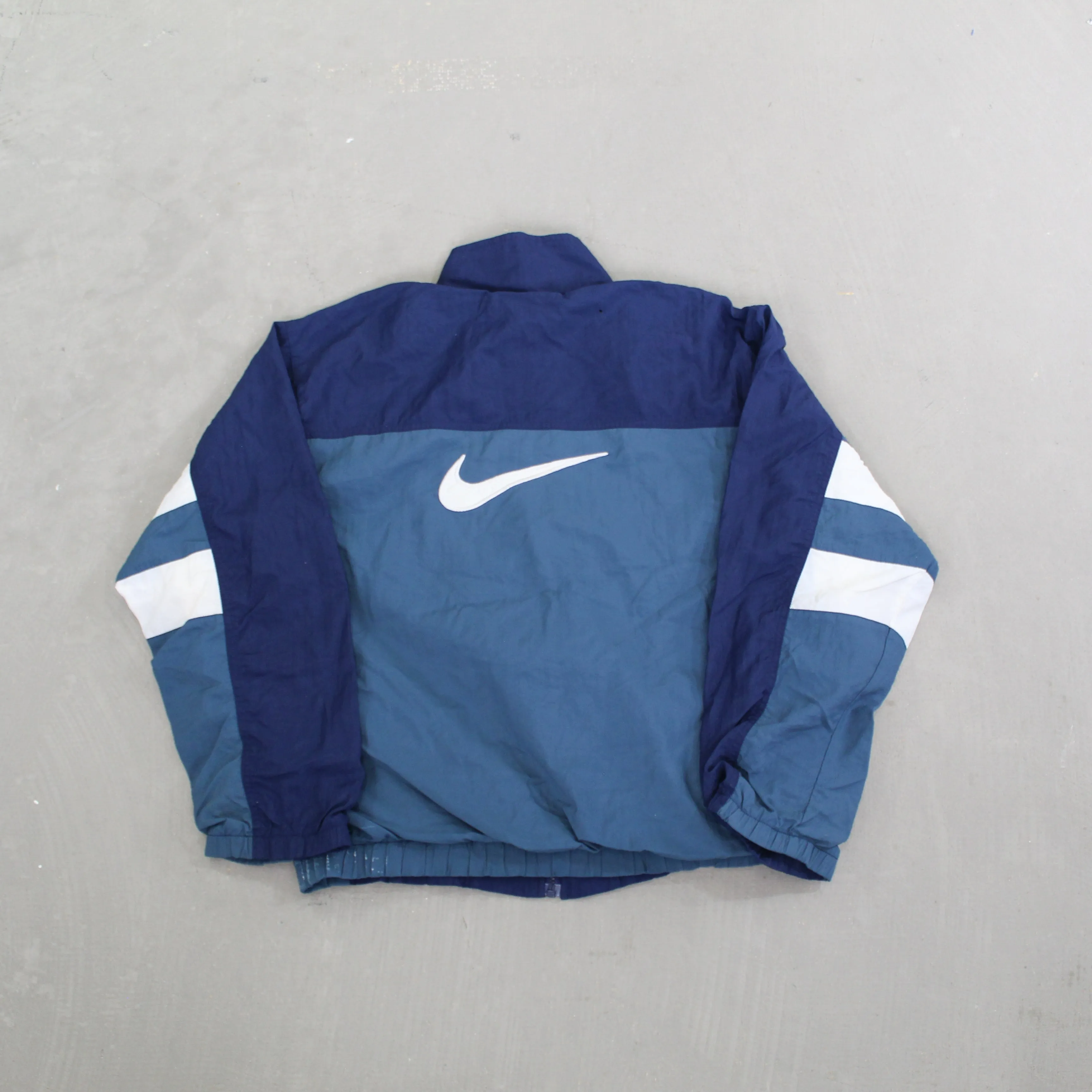 D- Vintage 90s Nike Zip Up Color Block Navy/Teal Windbreaker Jacket sold by HG Vintage product image thumbnail 2
