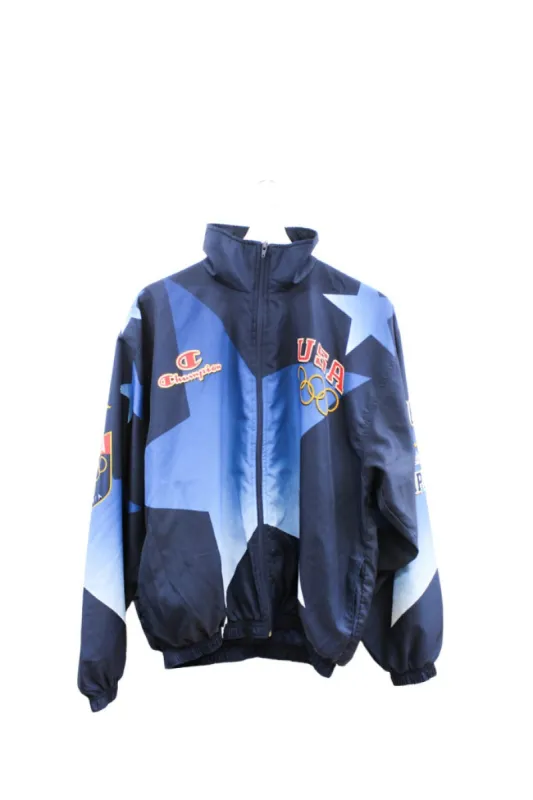 Z - Vintage 1996 Champions USA Olympics Team Award Ceremony Replica Windbreaker sold by HG Vintage