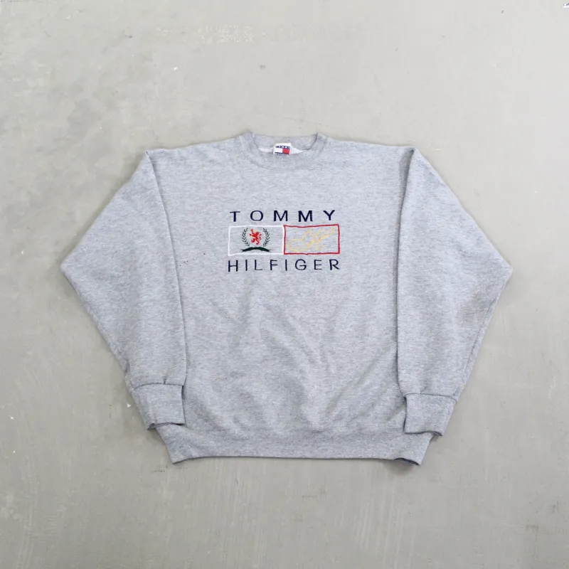 F- Vintage Tommy Hilfiger Embroidered Text & Logo Crewneck made by HG Vintage