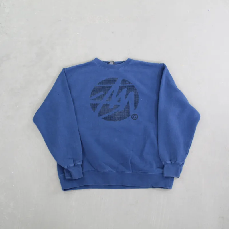 F- Vintage Stussy Stippled Text Print Crewneck sold by HG Vintage
