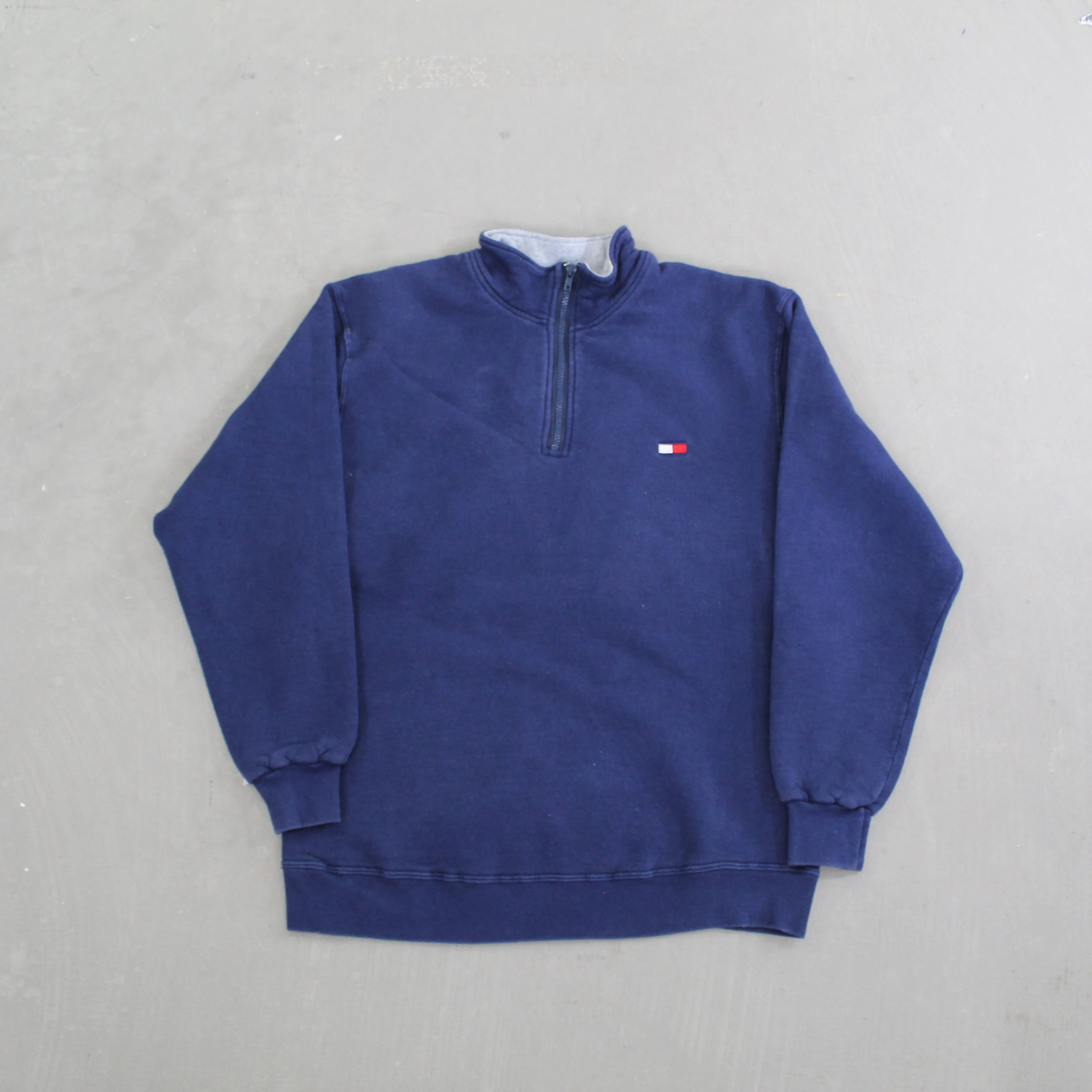 F- Vintage Tommy Hilfiger Embroidered Logo Quarter Zip Crewneck sold by HG Vintage