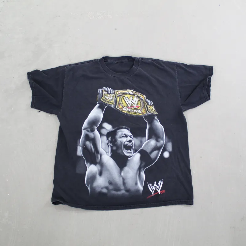 F- Vintage 2006 John Cena WWE Champion Jumbo Print Wrestling Tee sold by HG Vintage