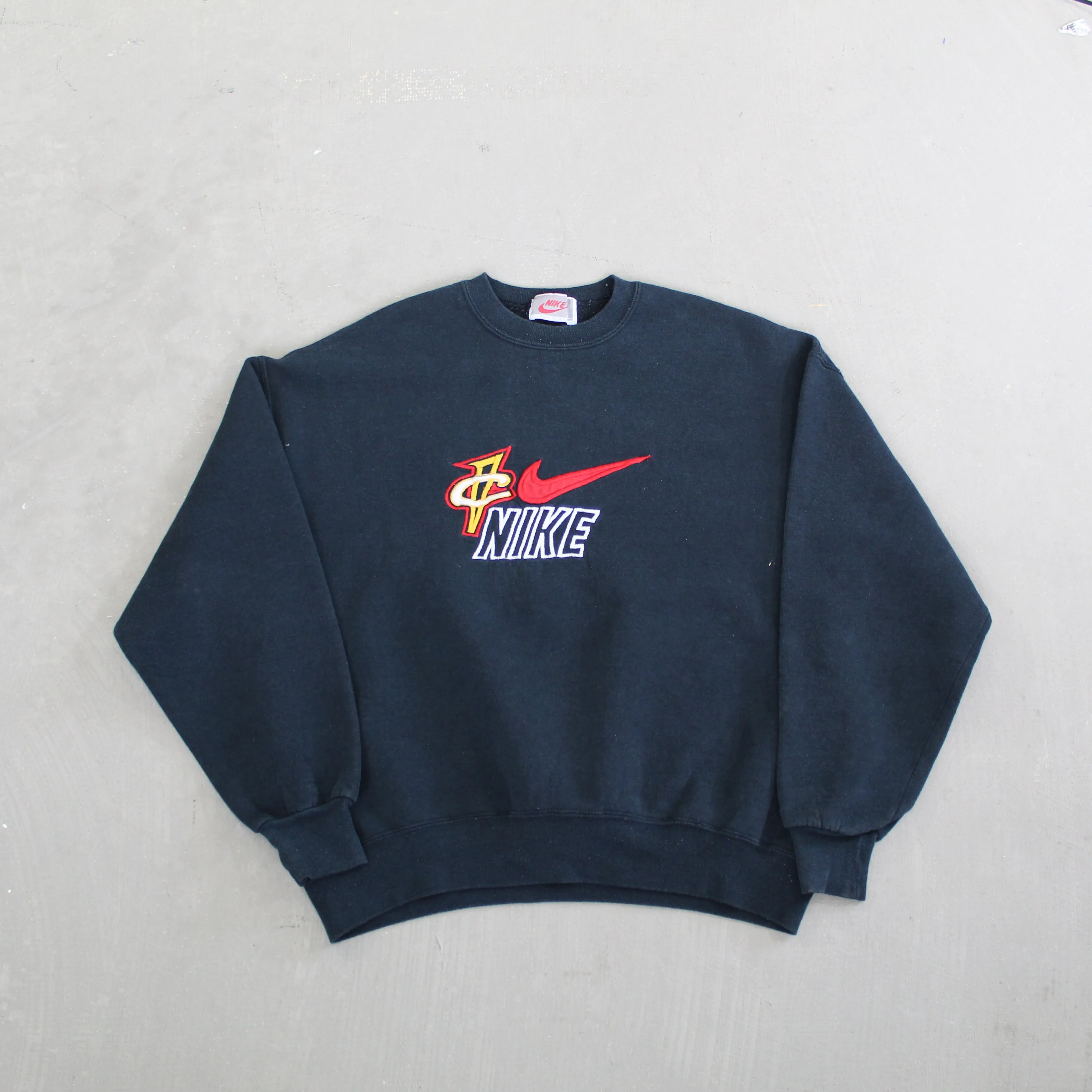 F- Vintage 90s Nike Cleveland Cavaliers NBA Embroidered Logo & Text Crewneck sold by HG Vintage