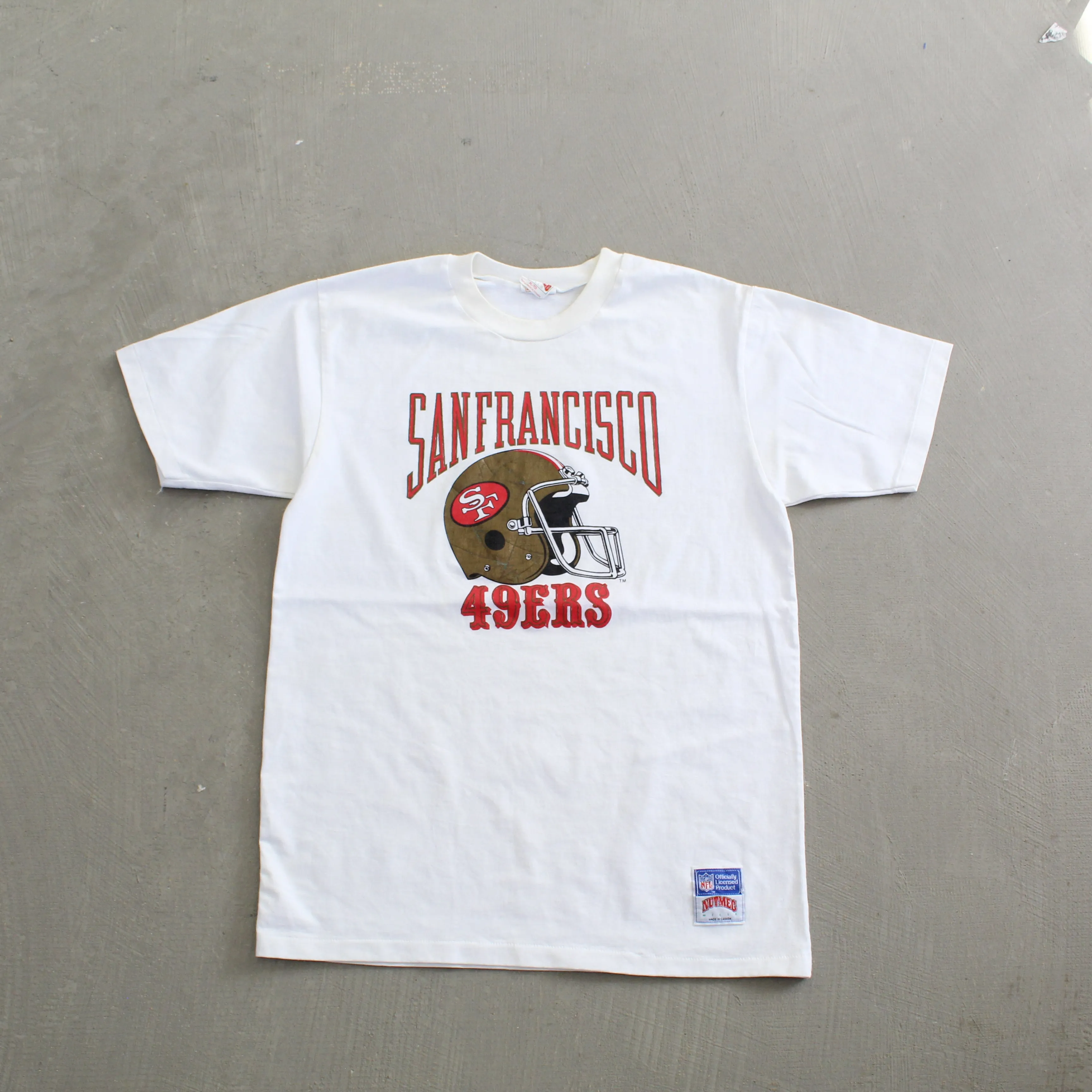 F- Vintage San Francisco 49ers NFL Nutmeg Single Stitch Tee sold by HG Vintage