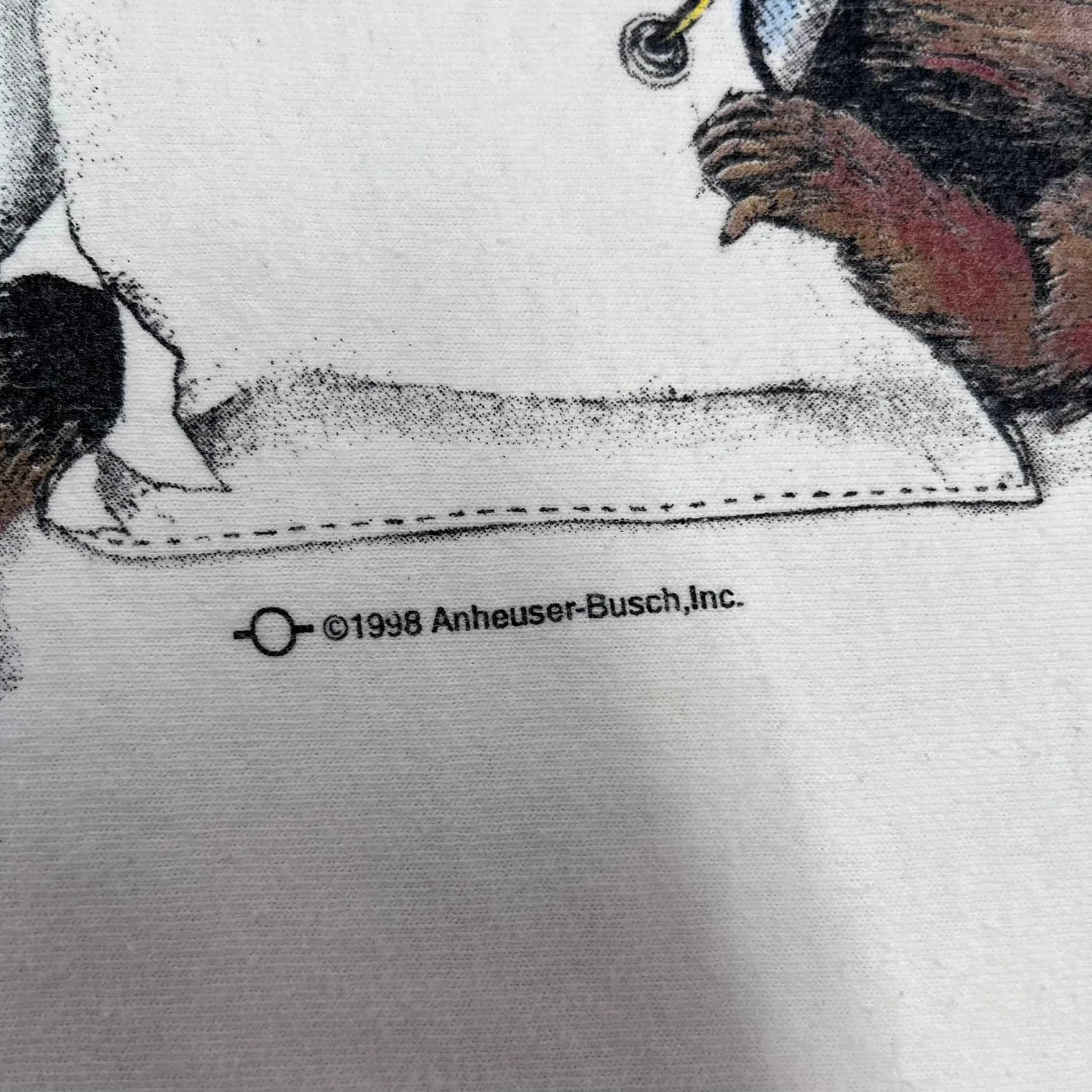 F- Vintage 1998 Budweiser Ferret & Chameleon Graphic Beer Tee sold by HG Vintage product image thumbnail 4