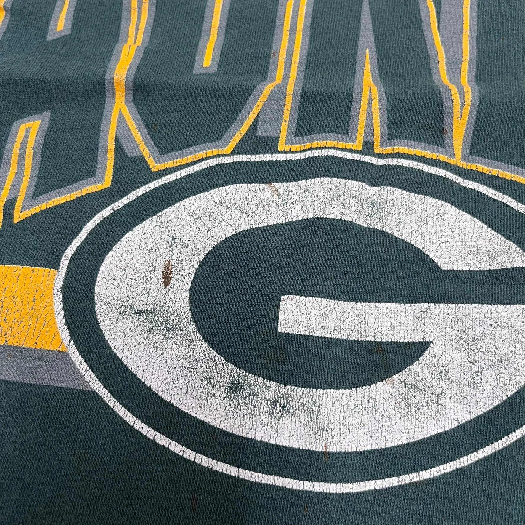 F- Vintage 1992 Green Bay Packers NFL logo & Text Single Stitch Tee sold by HG Vintage product image thumbnail 4