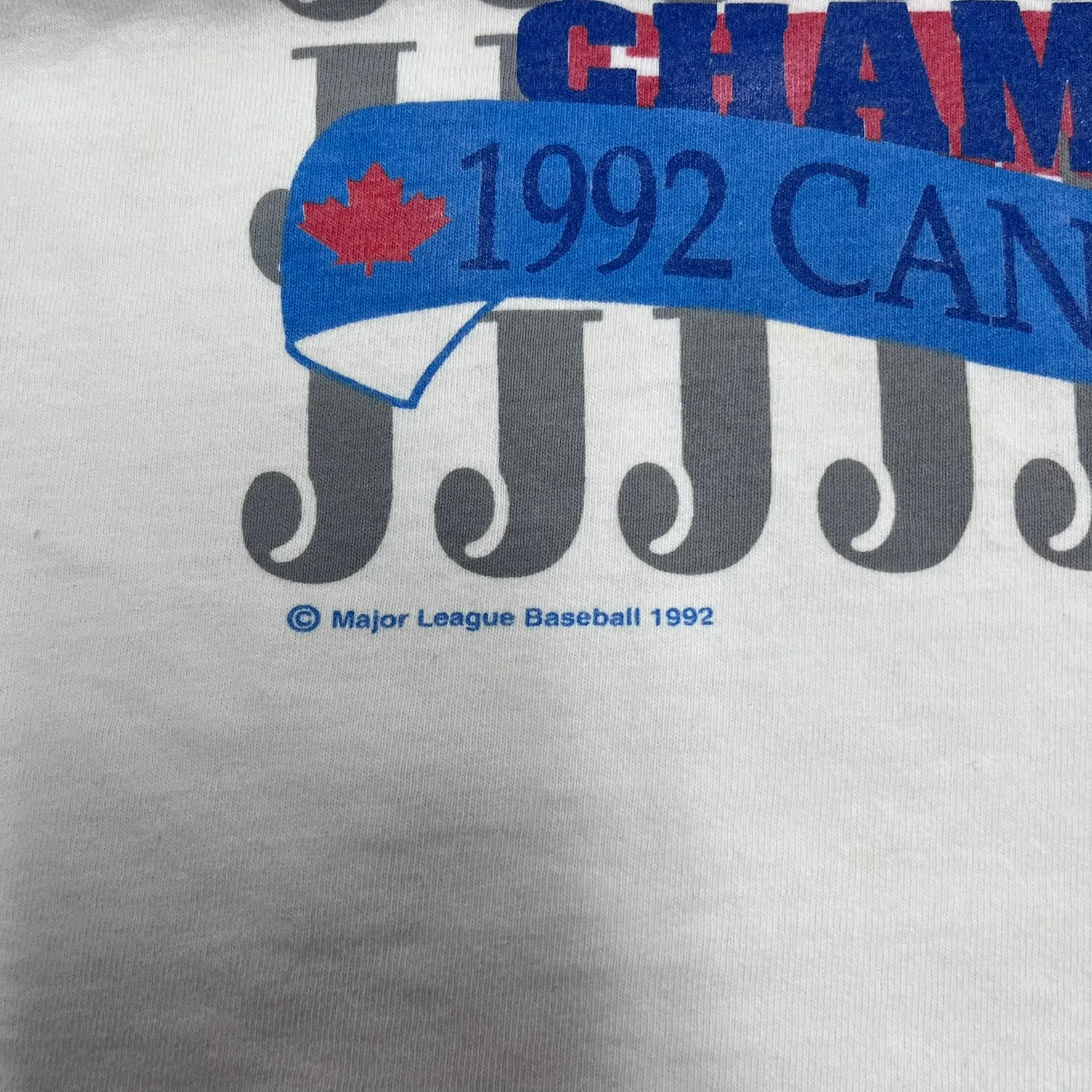F- Vintage 1992 Toronto Blue Jays MLB Logo & Text Single Stitch Tee sold by HG Vintage product image thumbnail 3