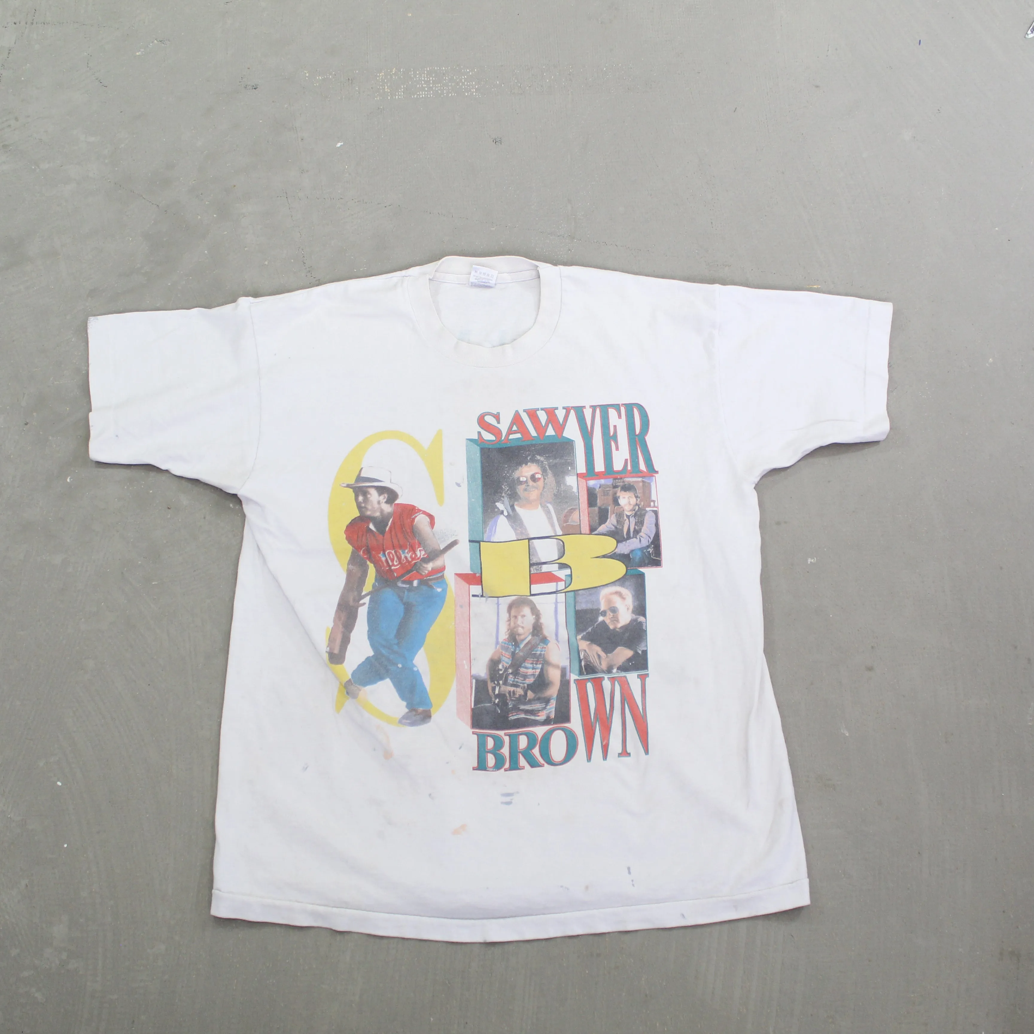 F- Vintage 1993 Sawyer Brown Thank God For You Single Stitch Tee sold by HG Vintage