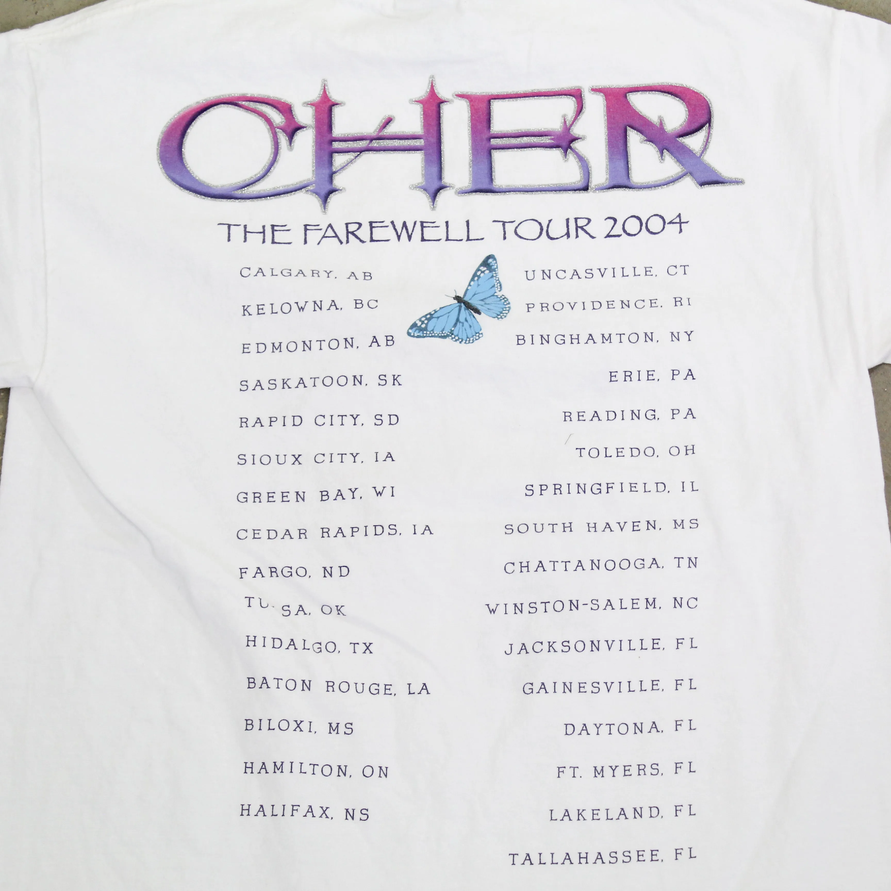 F- Vintage 2004 Cher The Farewell Tour Picture Tee sold by HG Vintage product image thumbnail 4