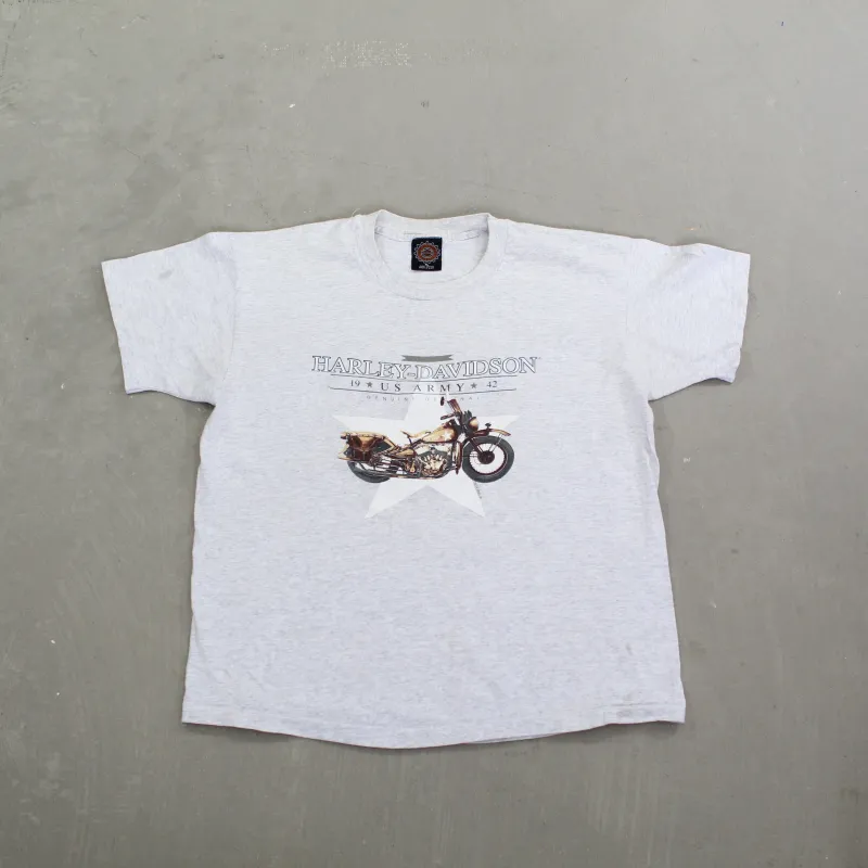 F- Vintage 1998 Harley Davidson US Army Laconia Races Single Stitch Tee sold by HG Vintage