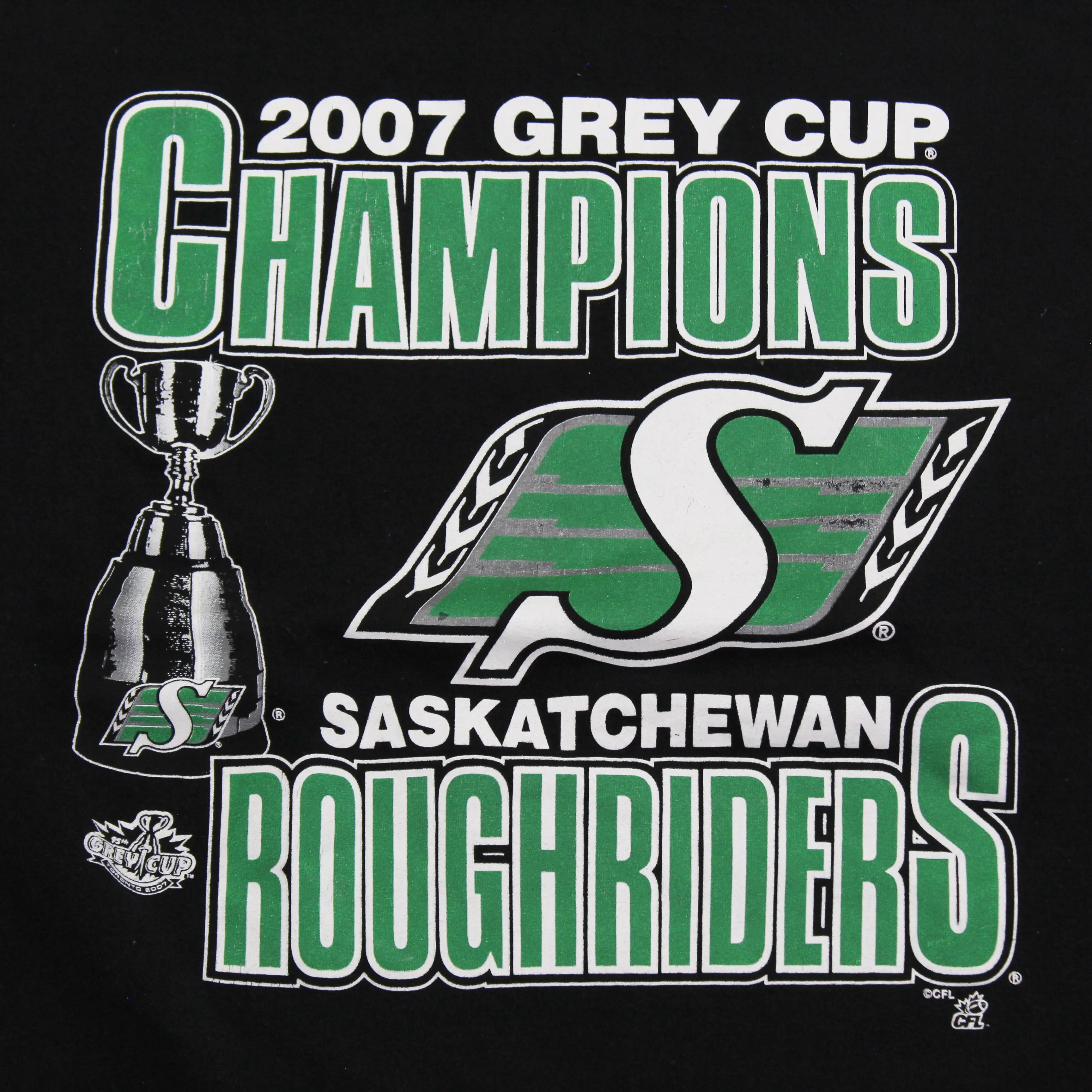 F- Vintage 2007 Saskatchewan Roughriders CFL Grey Cup Champs Tee sold by HG Vintage product image thumbnail 2