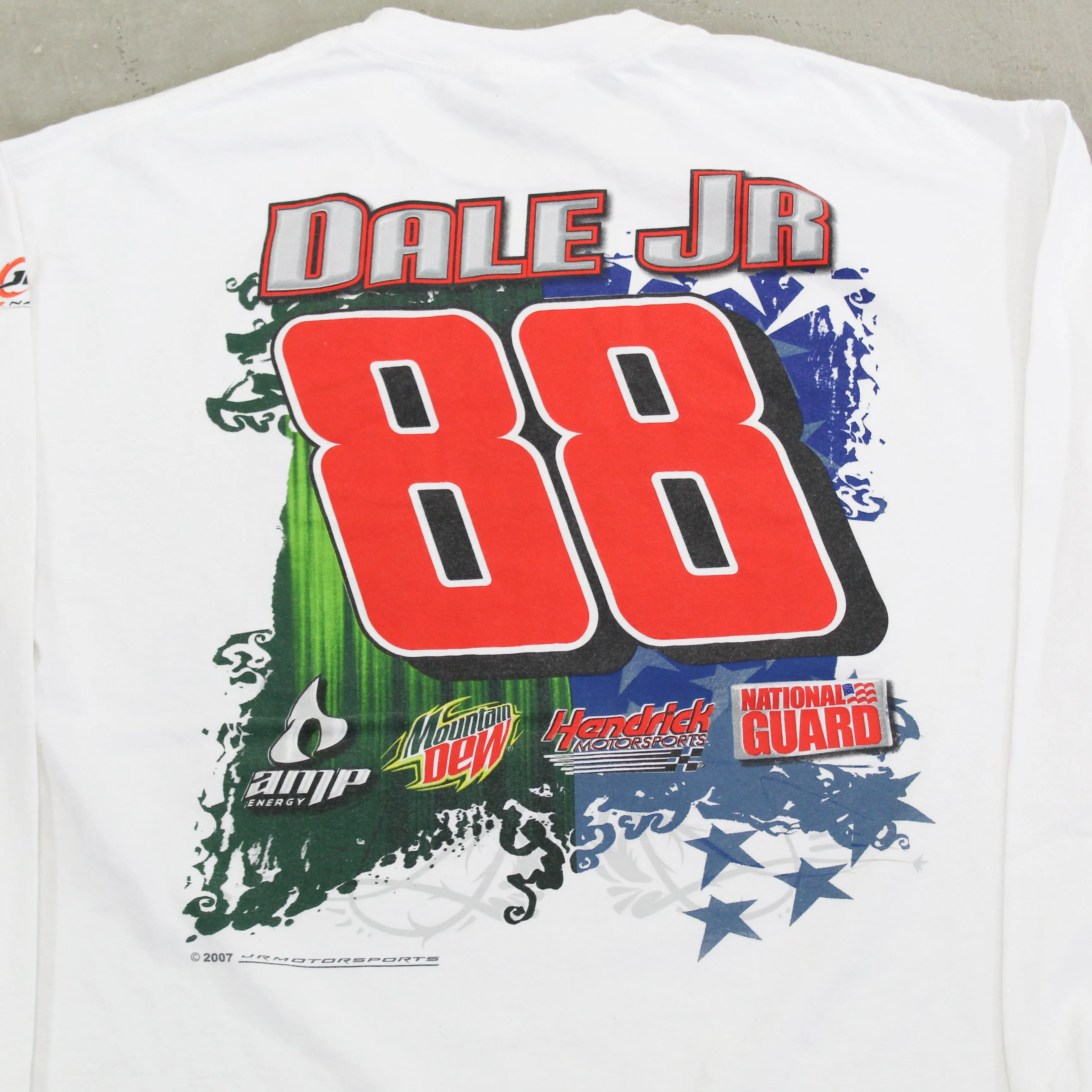 F- 2007 Nascar Dale Jr Mountain Dew National Guard Car Long Sleeve Tee sold by HG Vintage product image thumbnail 4