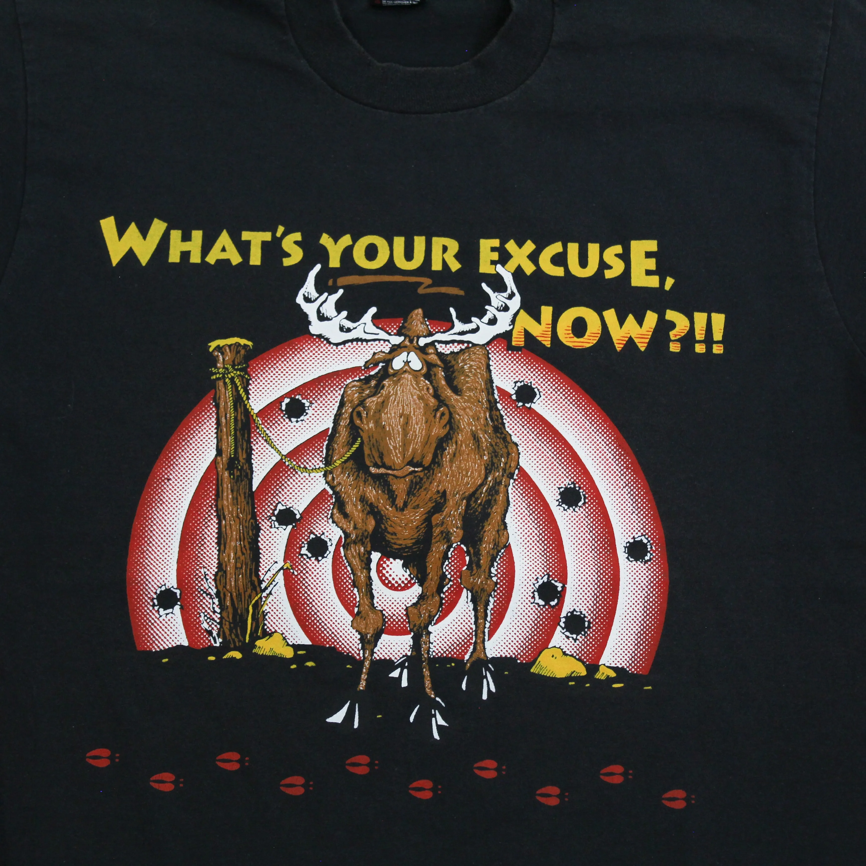 F- Vintage What's Your Excuse Now? Moose Single Stitch Tee sold by HG Vintage product image thumbnail 2