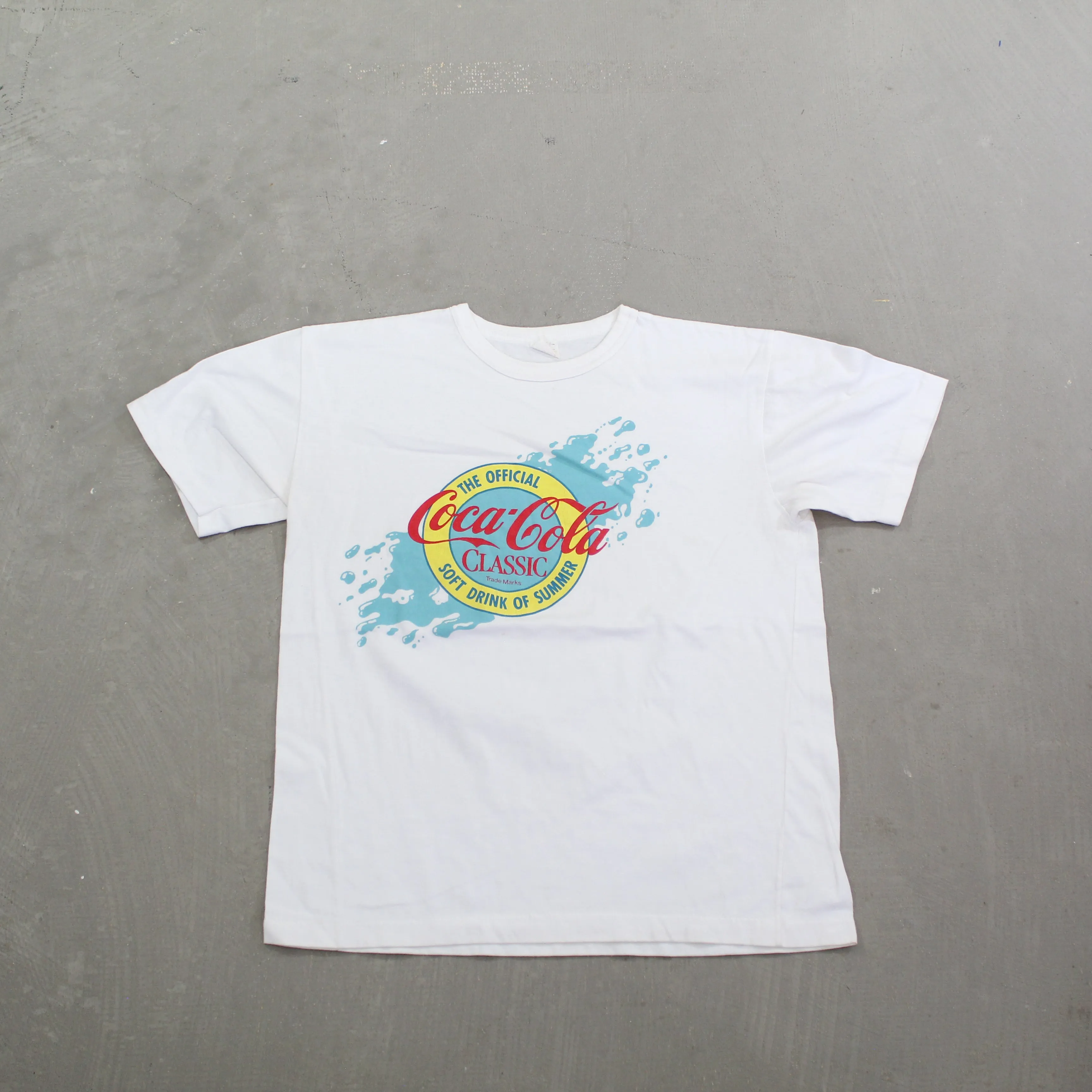 F- Vintage Coca-Cola Classic Official Soft Drink Of The Summer Single Stitch Tee sold by HG Vintage