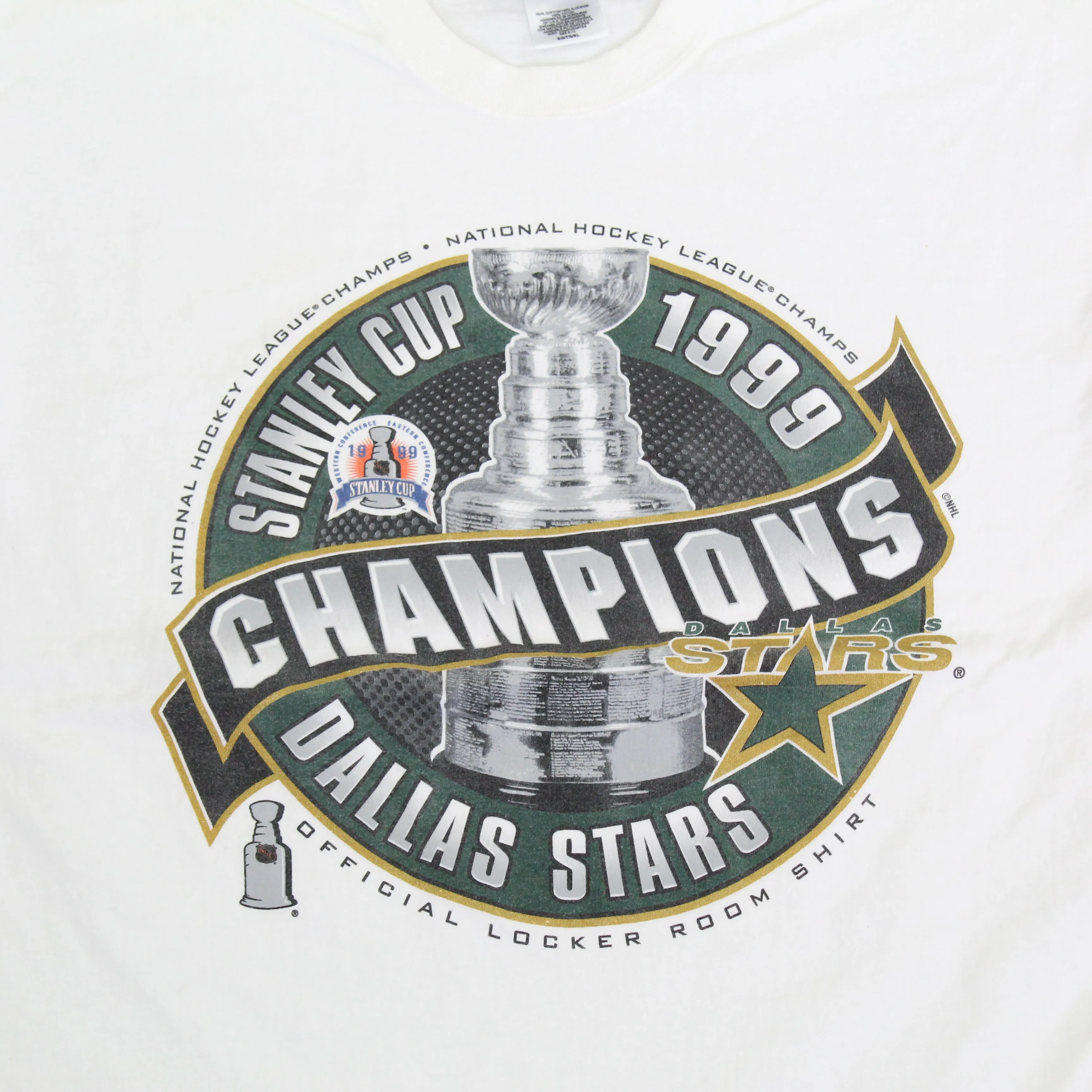 F- Vintage 1999 Dallas Stars NHL Stanley Cup Champions Pro Player Locker Room Tee sold by HG Vintage product image thumbnail 2