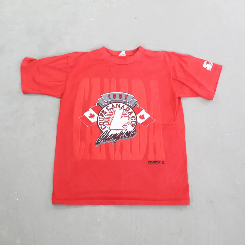 F- Vintage 1991 Canada Cup Champions Starter Single Stitch Tee sold by HG Vintage