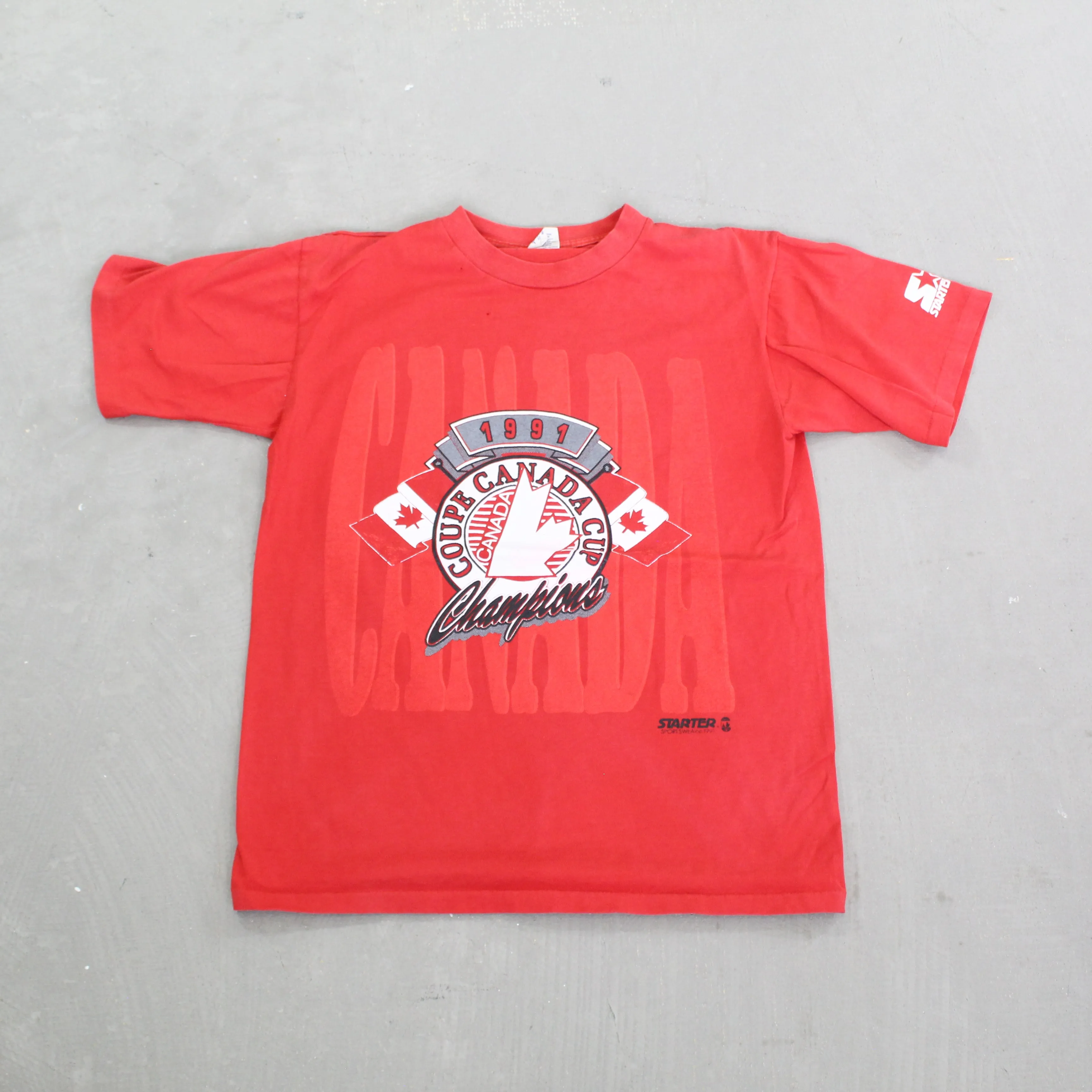 F- Vintage 1991 Canada Cup Champions Starter Single Stitch Tee sold by HG Vintage