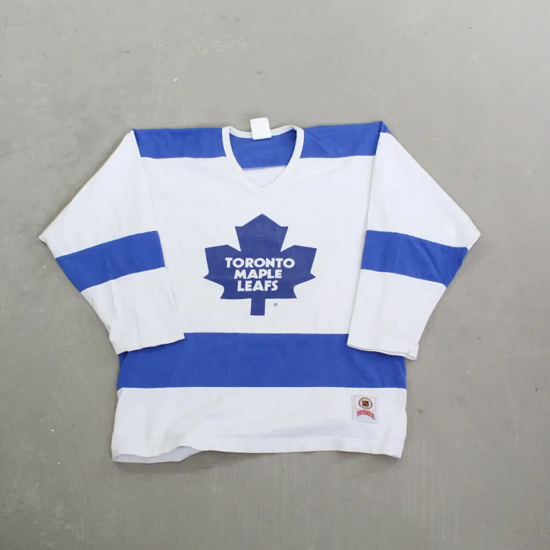 F- Vintage Doug Gilmour Toronto Maple Leafs NHL Jersey Style Tee sold by HG Vintage