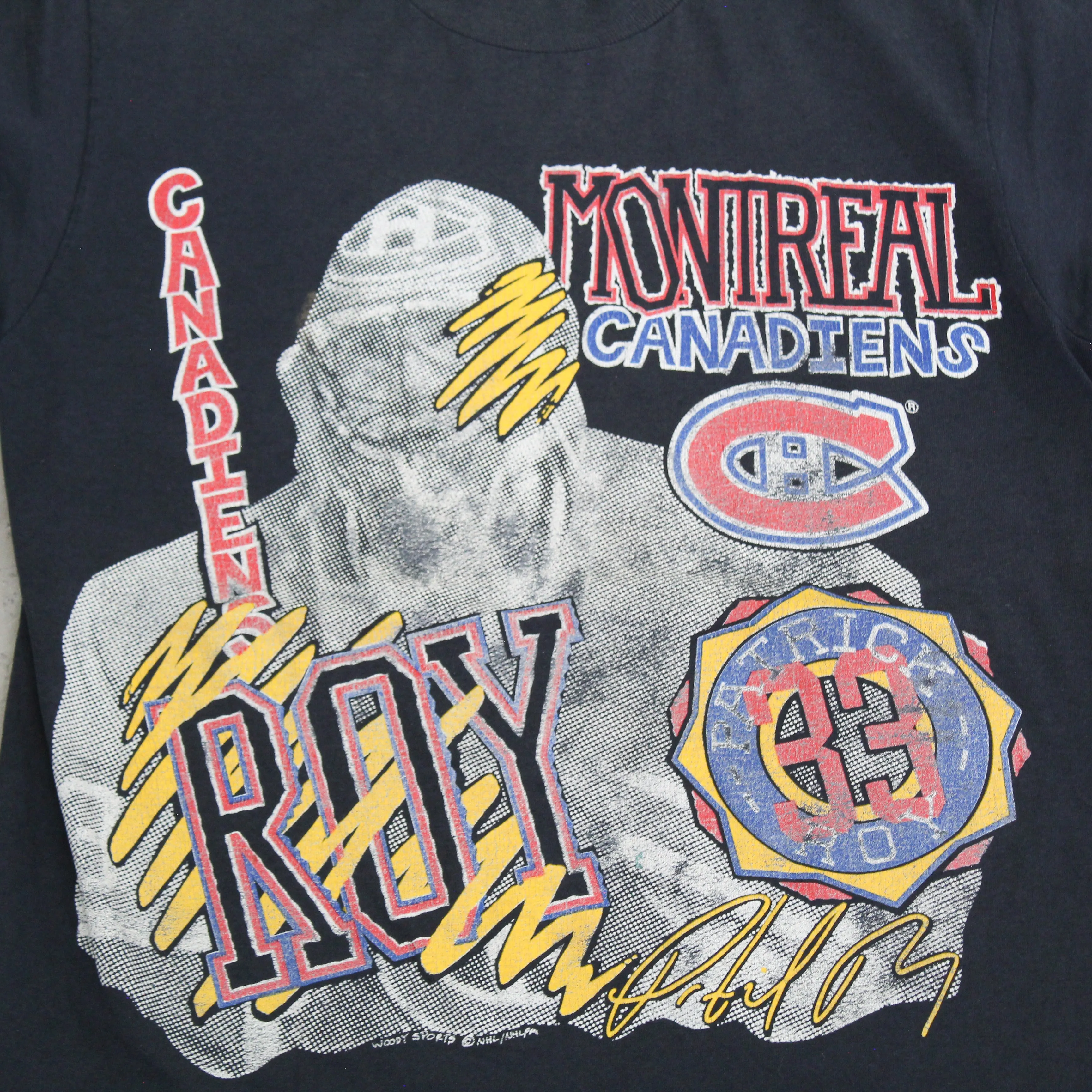 F- Vintage Patrick Roy Montreal Canadiens NHL Single Stitch Tee sold by HG Vintage product image thumbnail 2