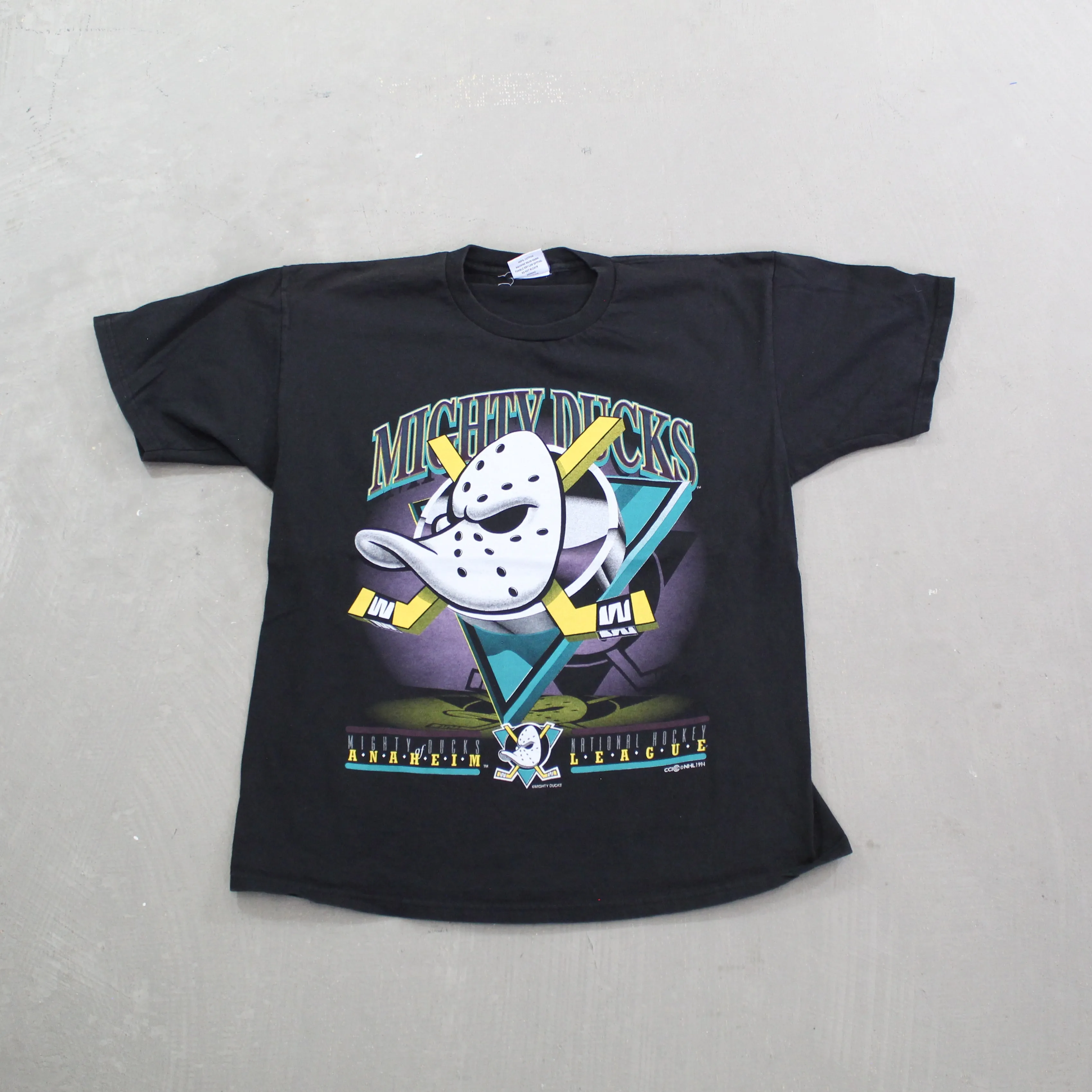 F- Vintage Anaheim Mighty Ducks NHL Graphic Logo Tee sold by HG Vintage