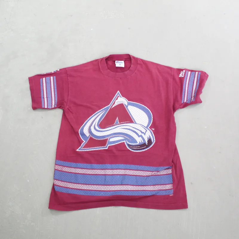 F- Vintage Colorado Avalanche NHL Pro Player Jersey Single Stitch Tee sold by HG Vintage
