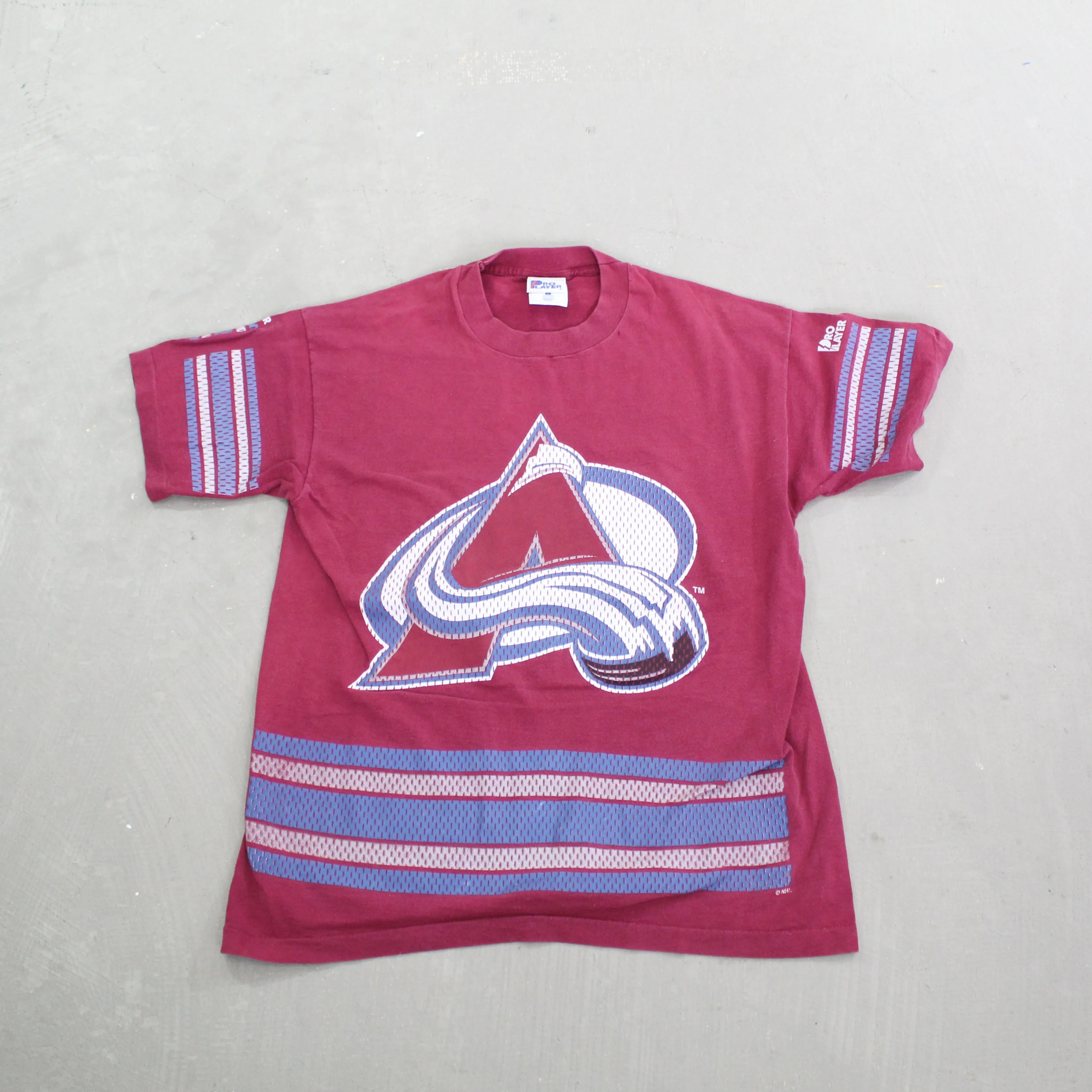 F- Vintage Colorado Avalanche NHL Pro Player Jersey Single Stitch Tee sold by HG Vintage