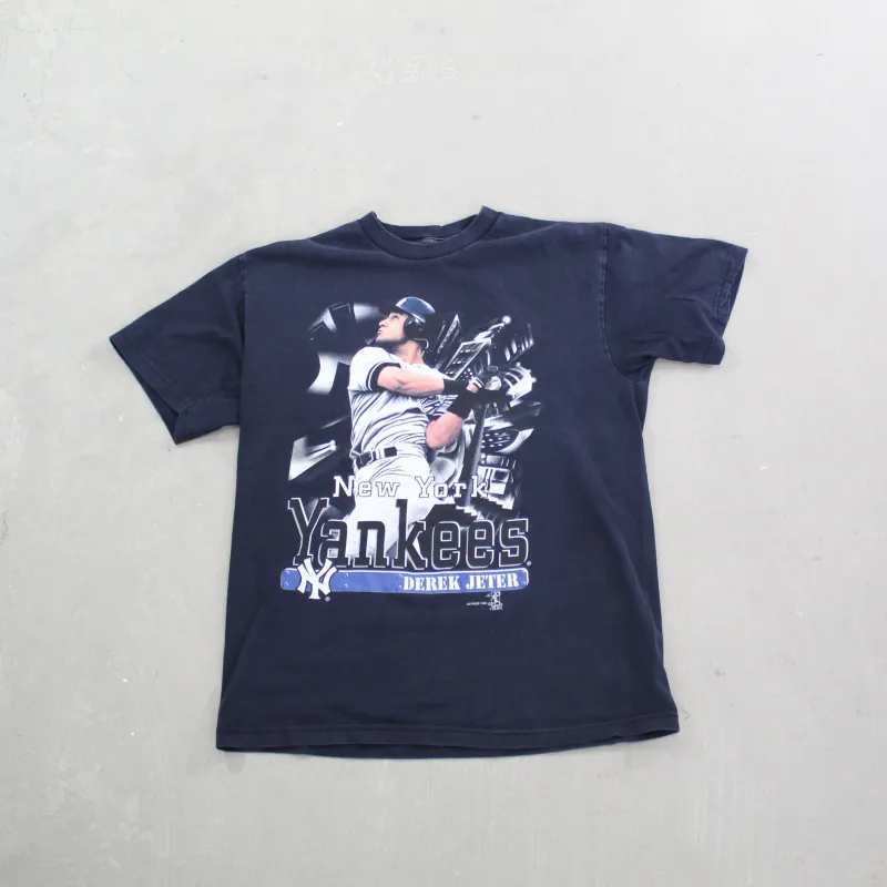 F- Vintage 1999 Derek Jeter Yankees MLB Picture Tee sold by HG Vintage