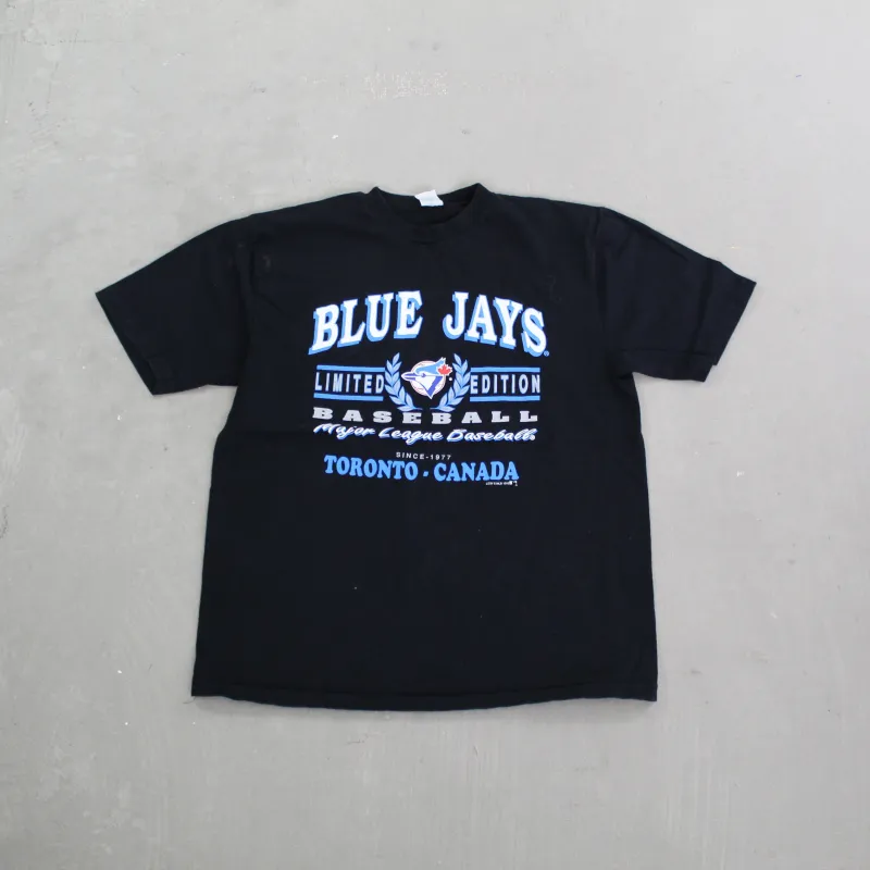 F- Vintage 1992 Toronto Blue Jays MLB Text Single Stitch Tee sold by HG Vintage