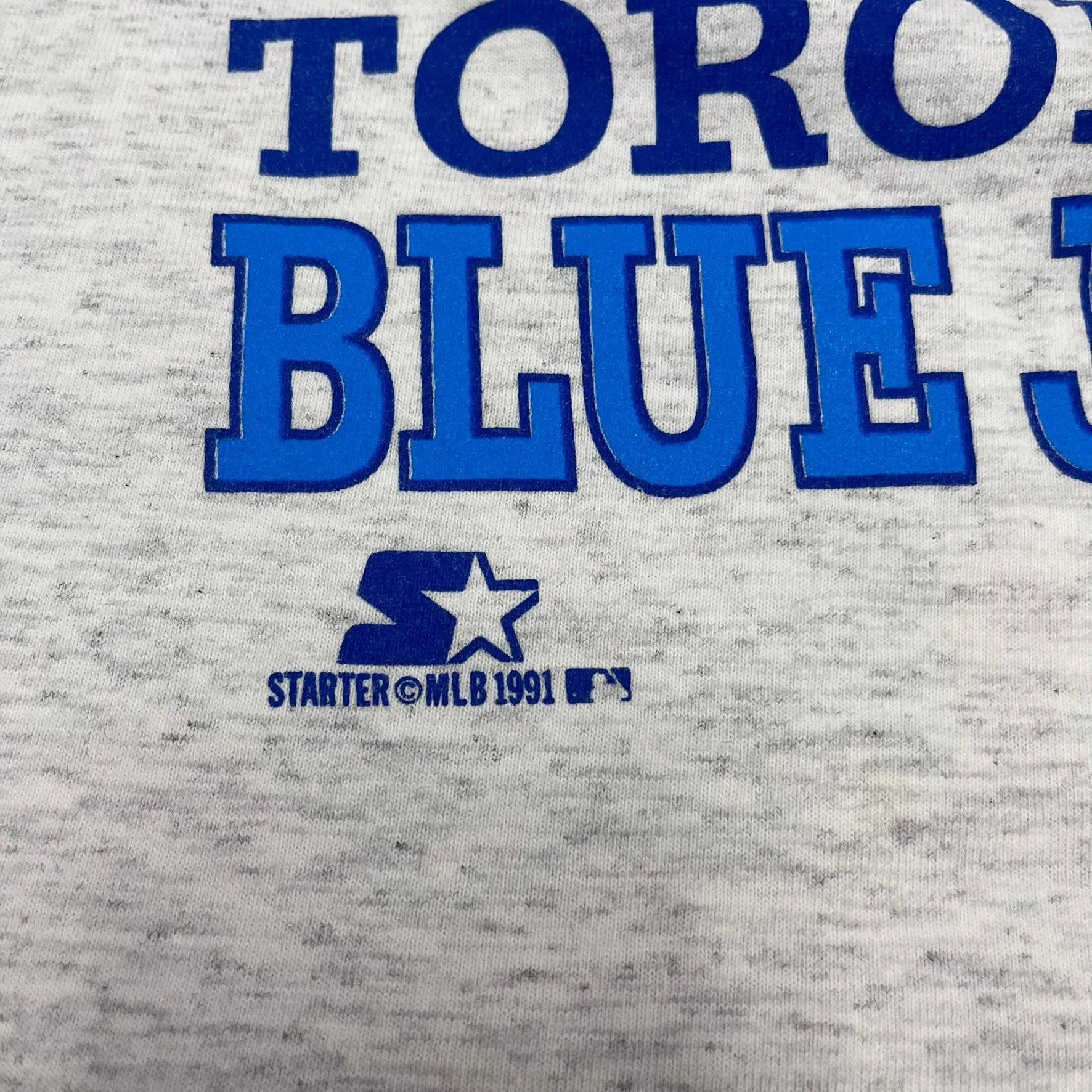 F- Vintage 1991 Toronto Blue Jays MLB Starter Hard Ball Single Stitch Tee sold by HG Vintage product image thumbnail 3