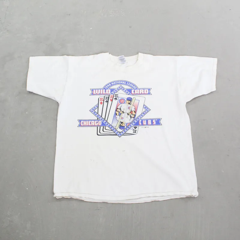 F- Vintage 1998 Chicago Cubs MLB Logo 7 Wild Card Graphic Tee sold by HG Vintage