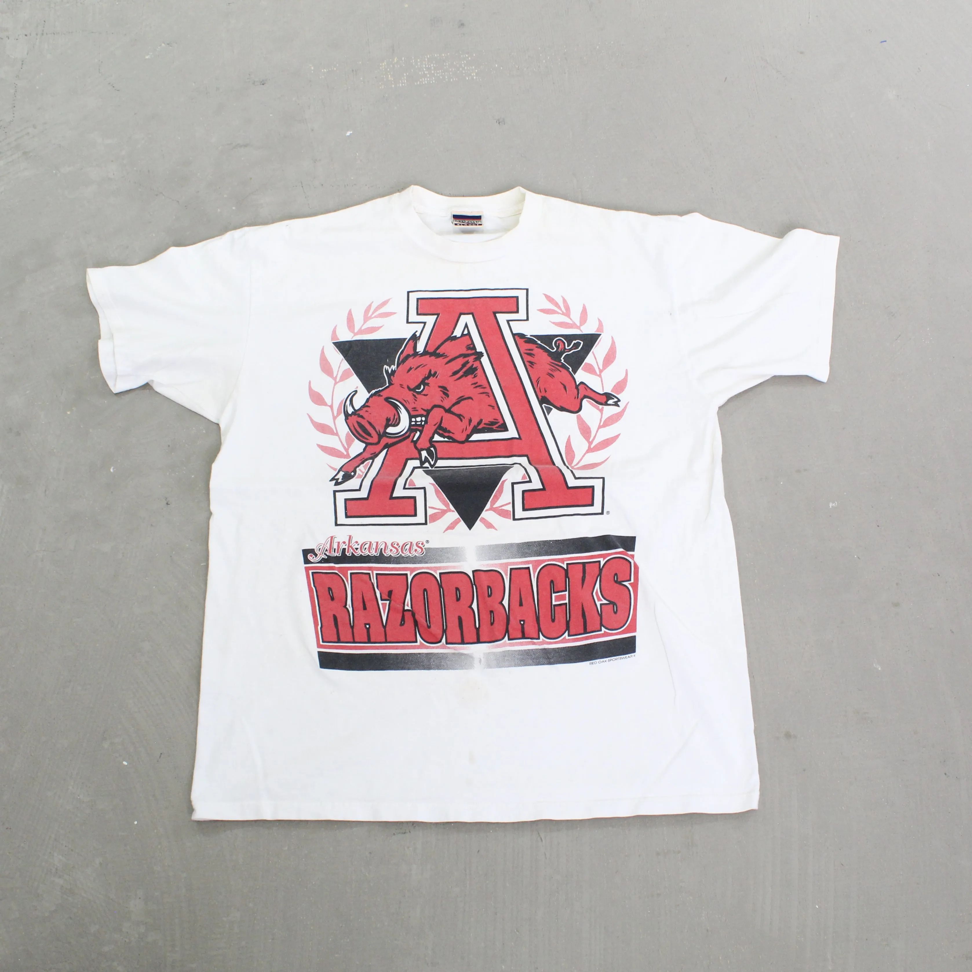F- Vintage Arkansas Razorback Football Graphic Tee sold by HG Vintage