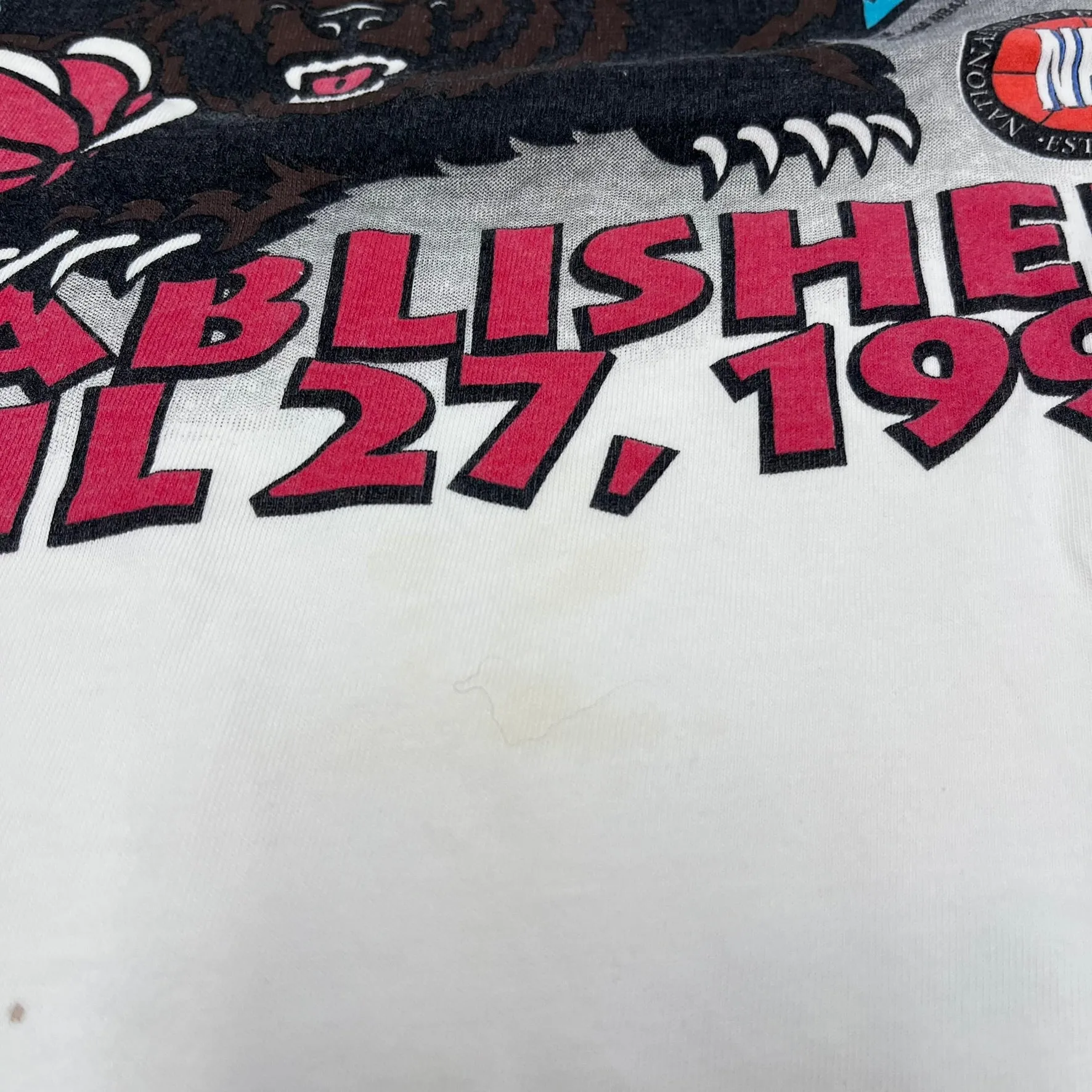 F- Vintage 1994 Vancouver Grizzlies NBA Starter Inaugural Season Single Stitch Tee sold by HG Vintage product image thumbnail 5