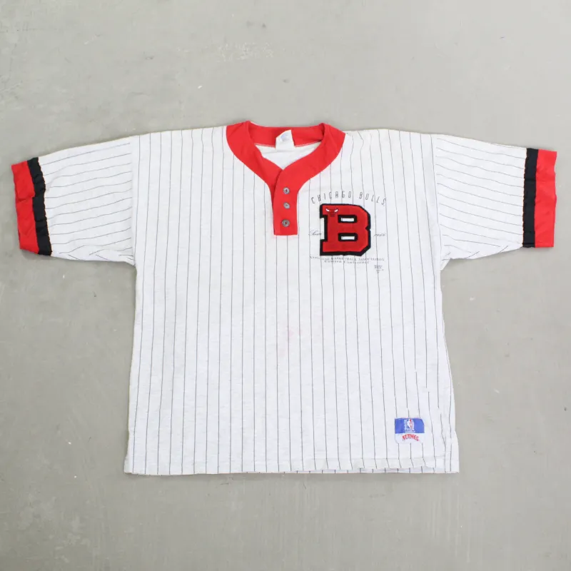 F- Vintage Chicago Bulls NBA CCM Henley Warmup Shirt sold by HG Vintage