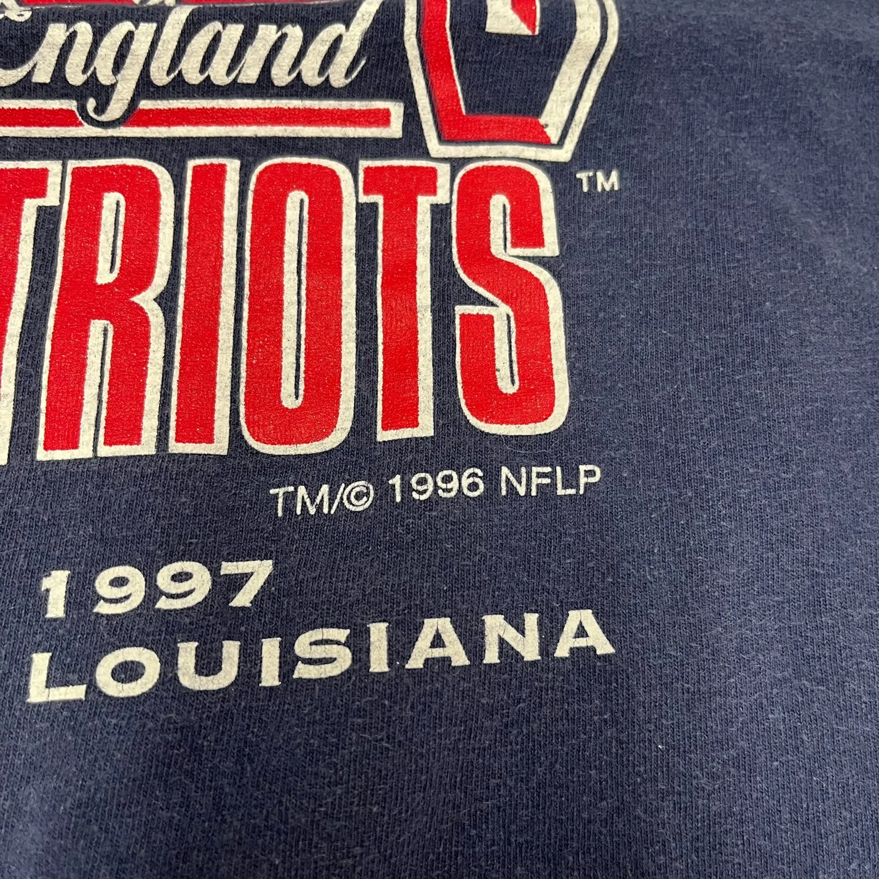F- Vintage 1996 Patriots NFL AFC Champs Graphic Single Stitch Tee sold by HG Vintage product image thumbnail 3