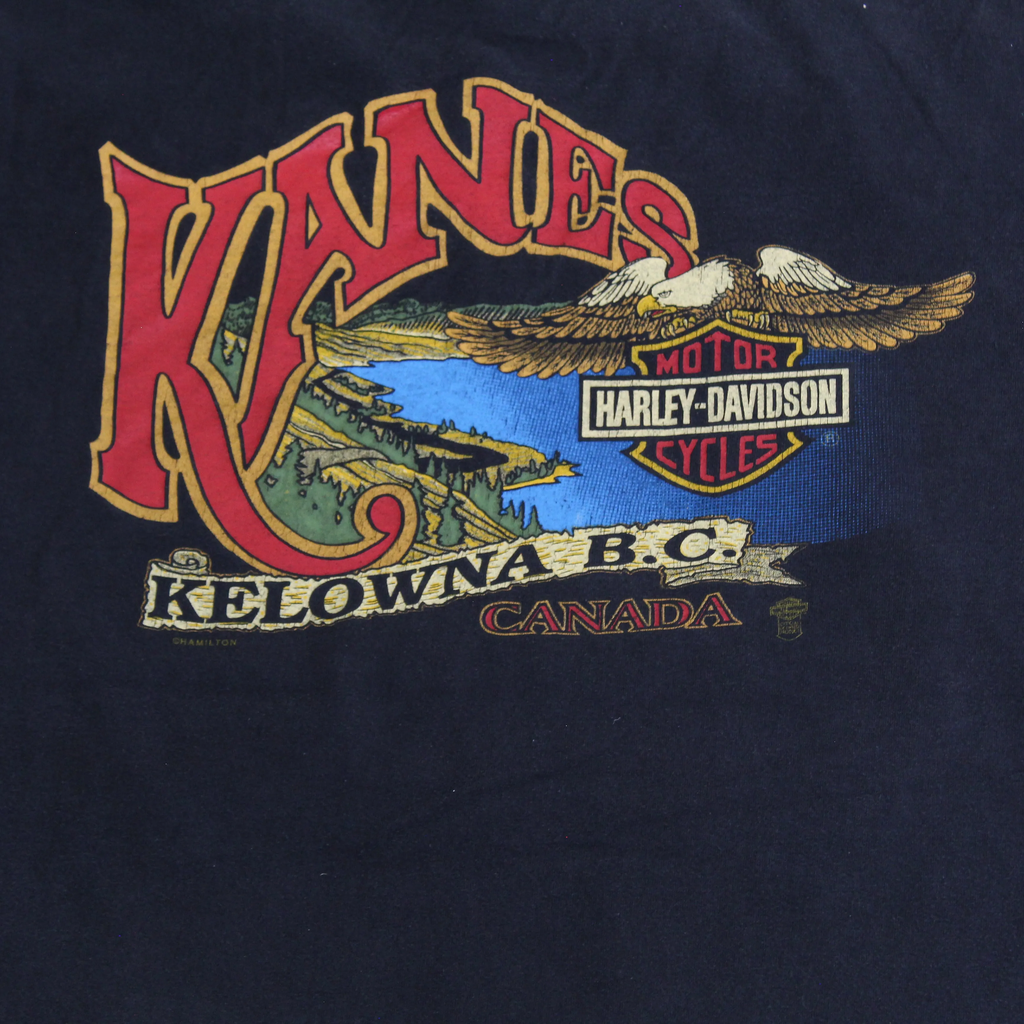 F- Vintage Harley Davidson Kane's Kelowna Canada Single Stitch Tee sold by HG Vintage product image thumbnail 4