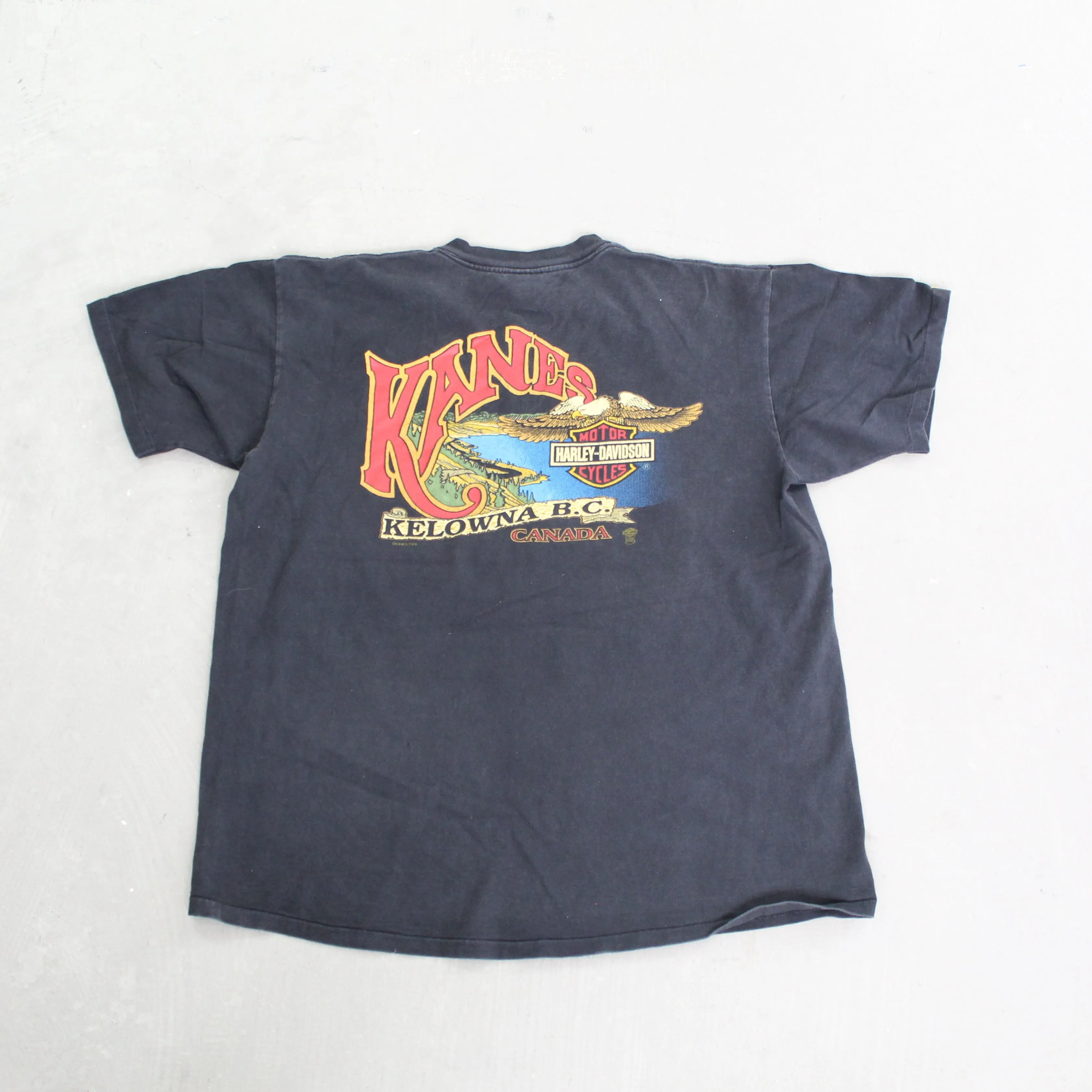 F- Vintage Harley Davidson Kane's Kelowna Canada Single Stitch Tee sold by HG Vintage product image thumbnail 3
