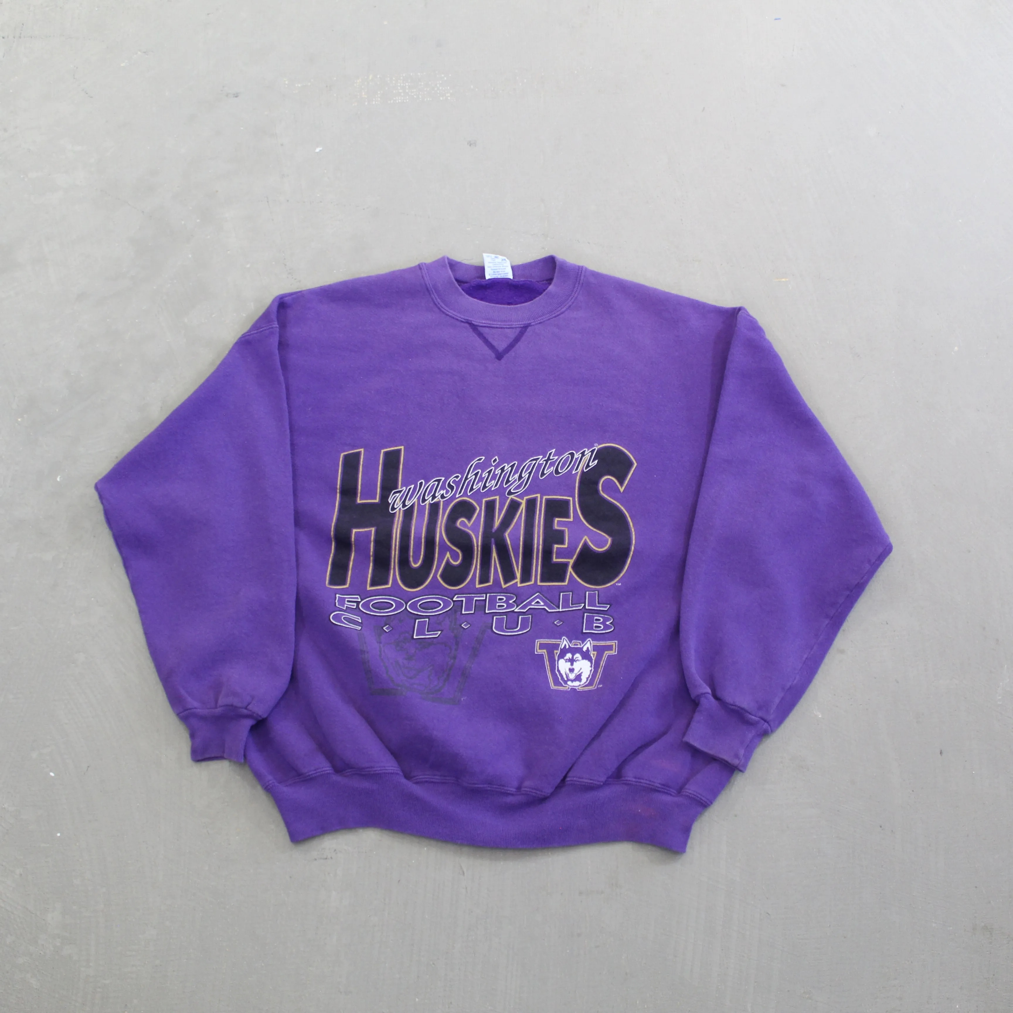 F- Vintage University Of Washington Huskies Football Club Salem Crewneck sold by HG Vintage