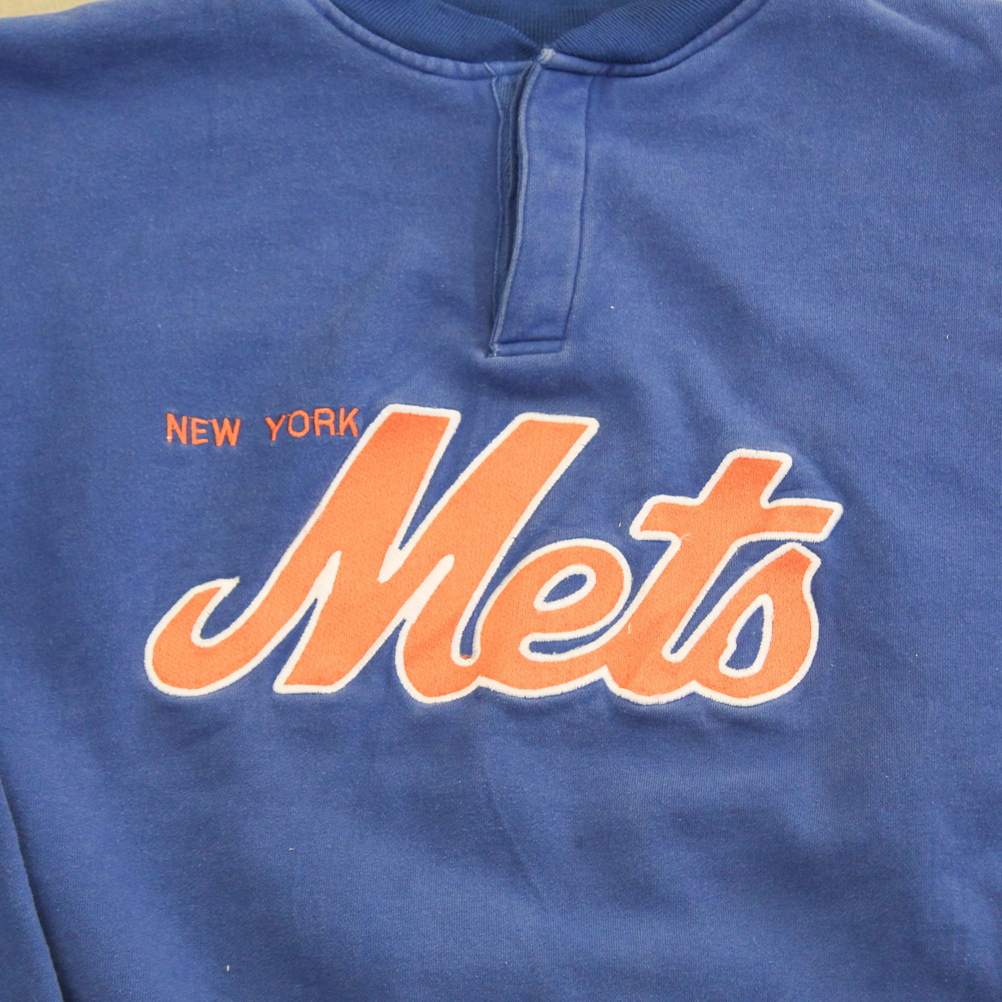 F- Vintage New York Mets MLB Starter Embroidered Text Henley Crewneck sold by HG Vintage product image thumbnail 2