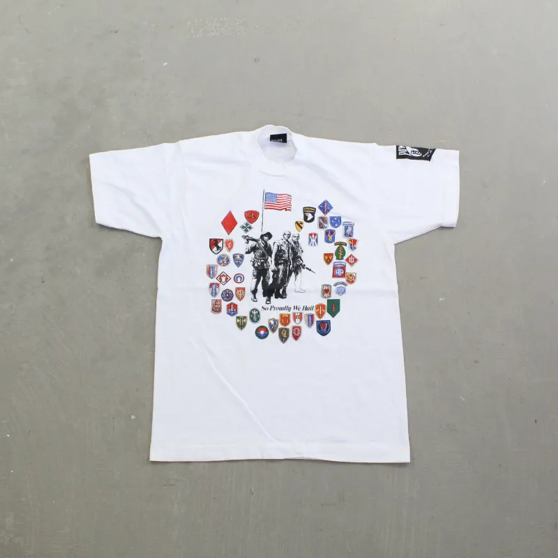 F- Vintage American Army Logos Single Stitch Tee sold by HG Vintage