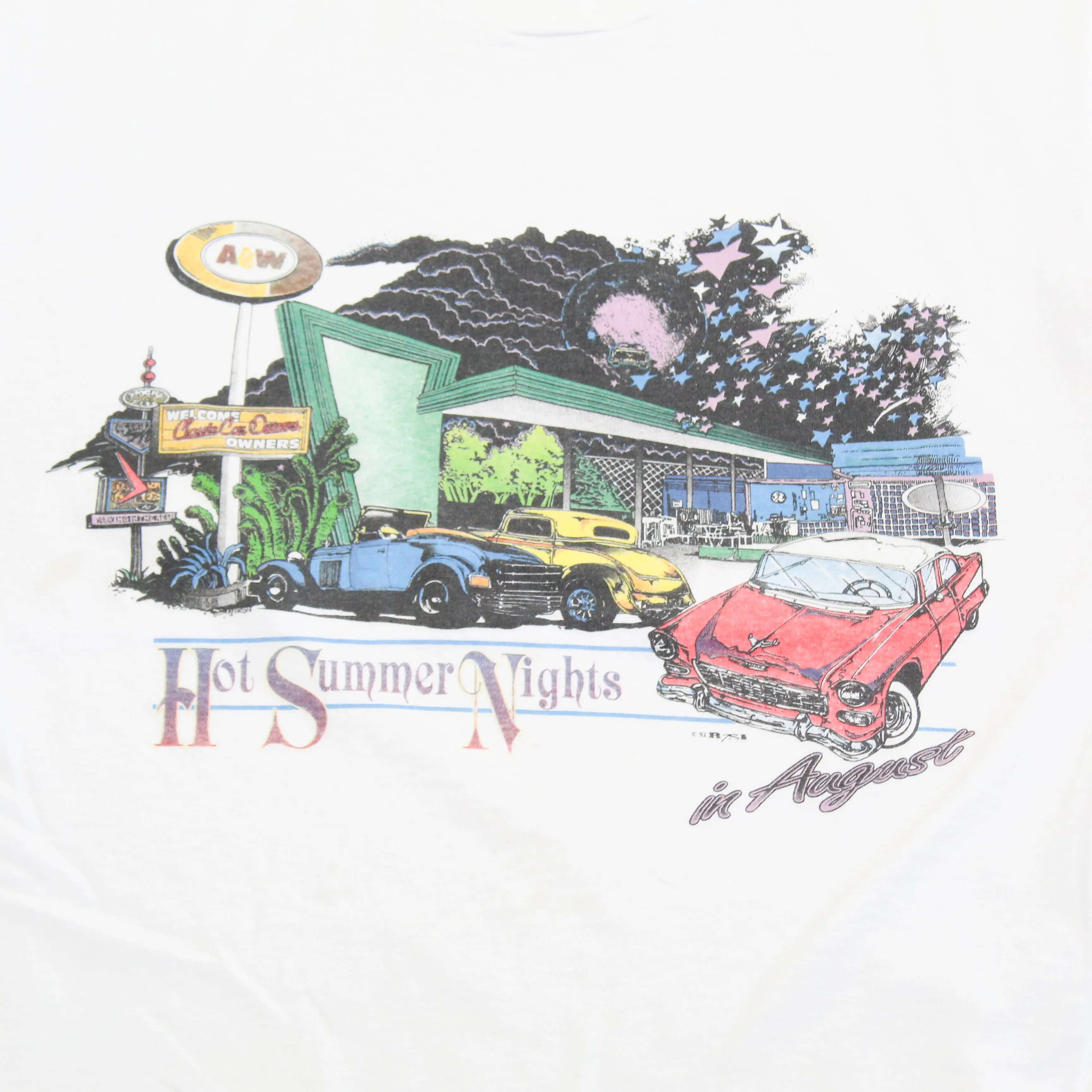 F- Vintage 1992 A&W Hot Summer Night Car Single Stitch Tee sold by HG Vintage product image thumbnail 2