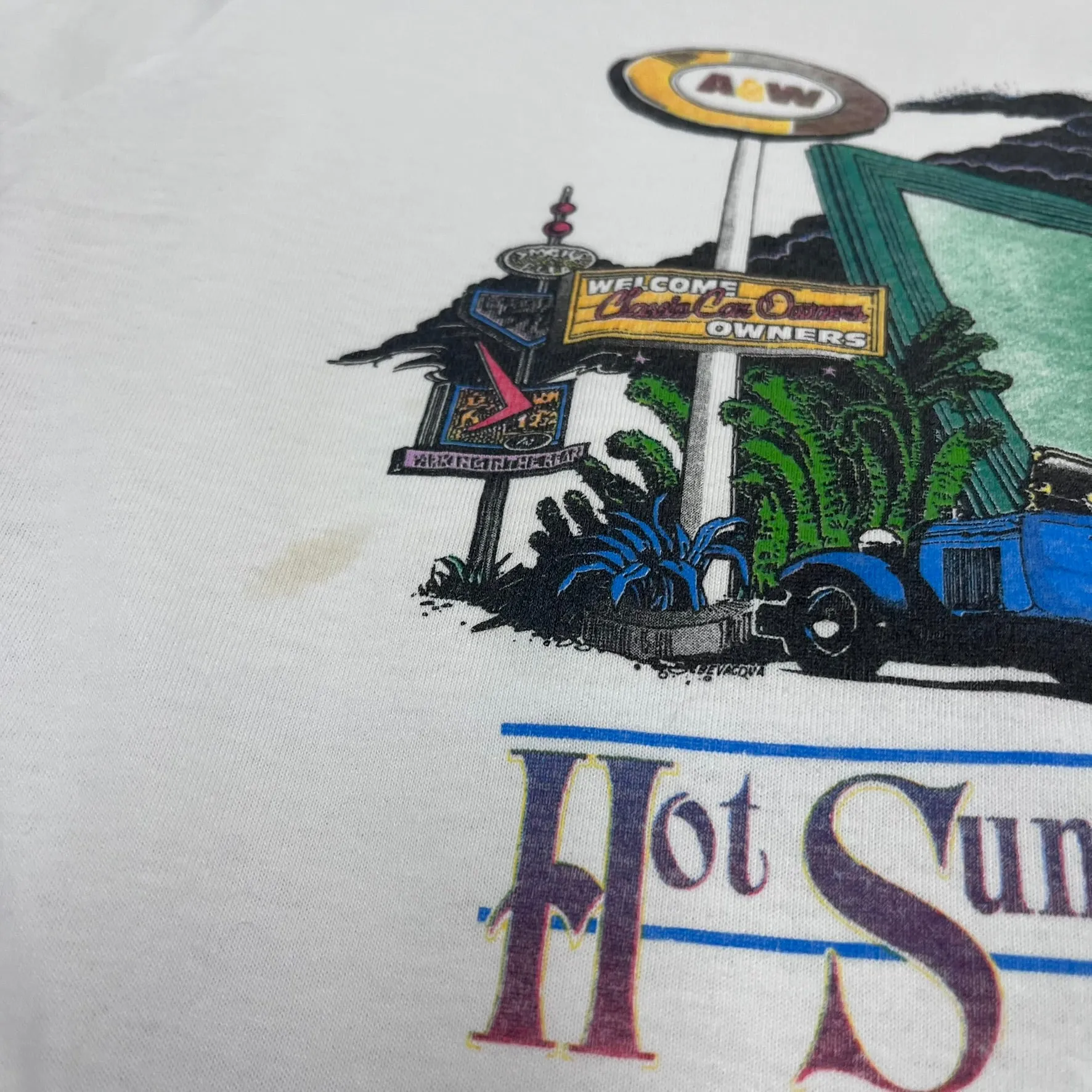 F- Vintage 1992 A&W Hot Summer Night Car Single Stitch Tee sold by HG Vintage product image thumbnail 4