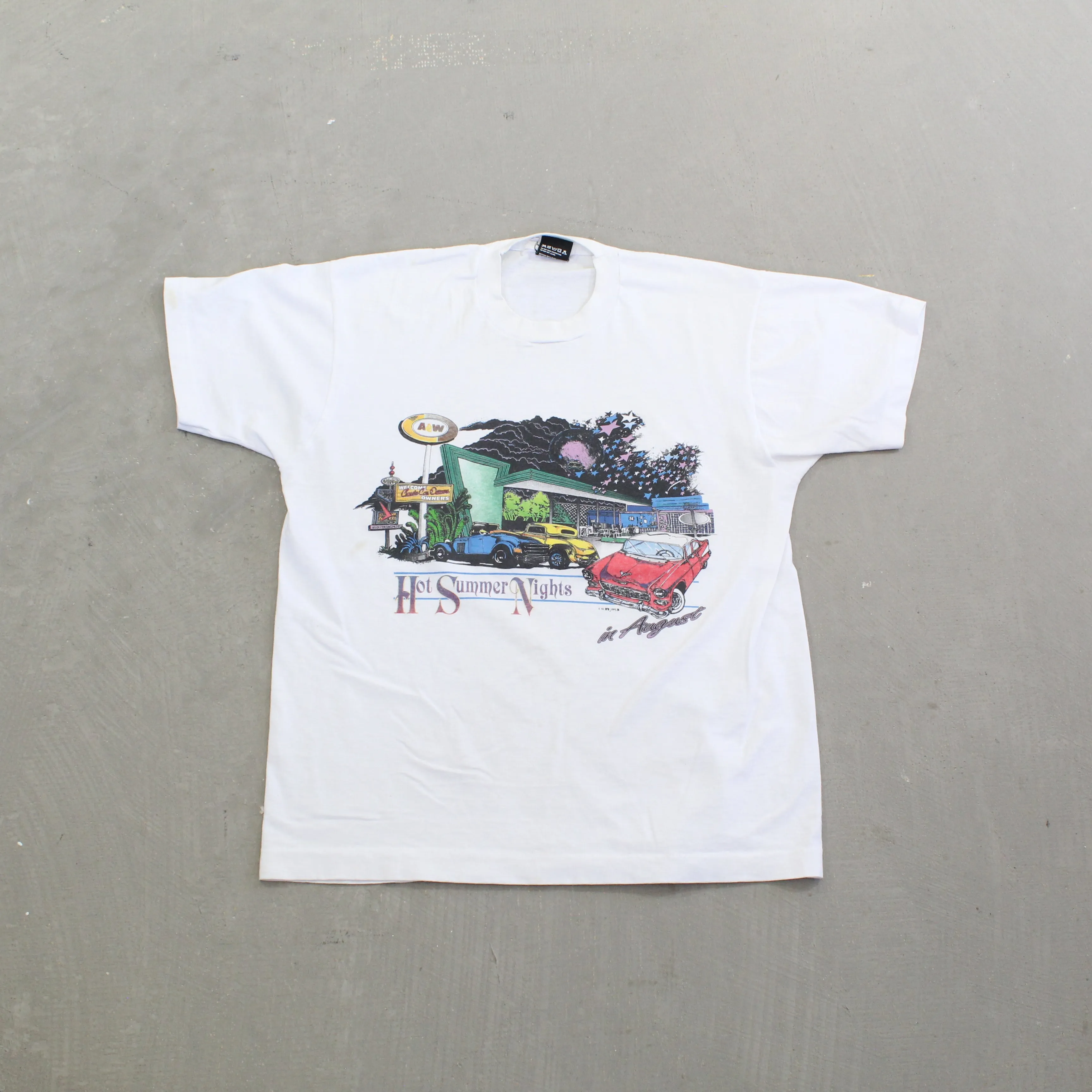 F- Vintage 1992 A&W Hot Summer Night Car Single Stitch Tee sold by HG Vintage