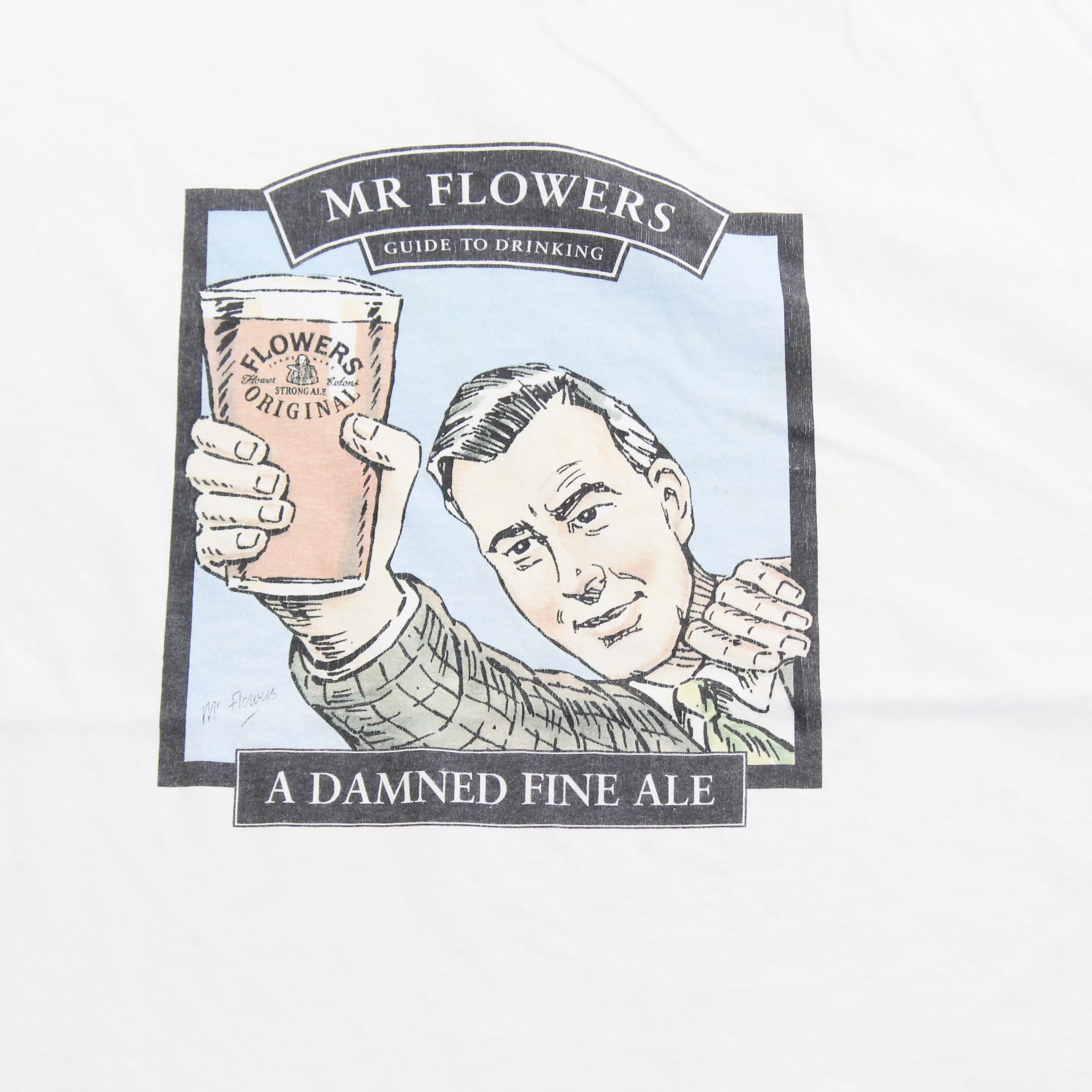F- Vintage Mr Flowers Guide To Drinking Single Stitch Tee sold by HG Vintage product image thumbnail 2
