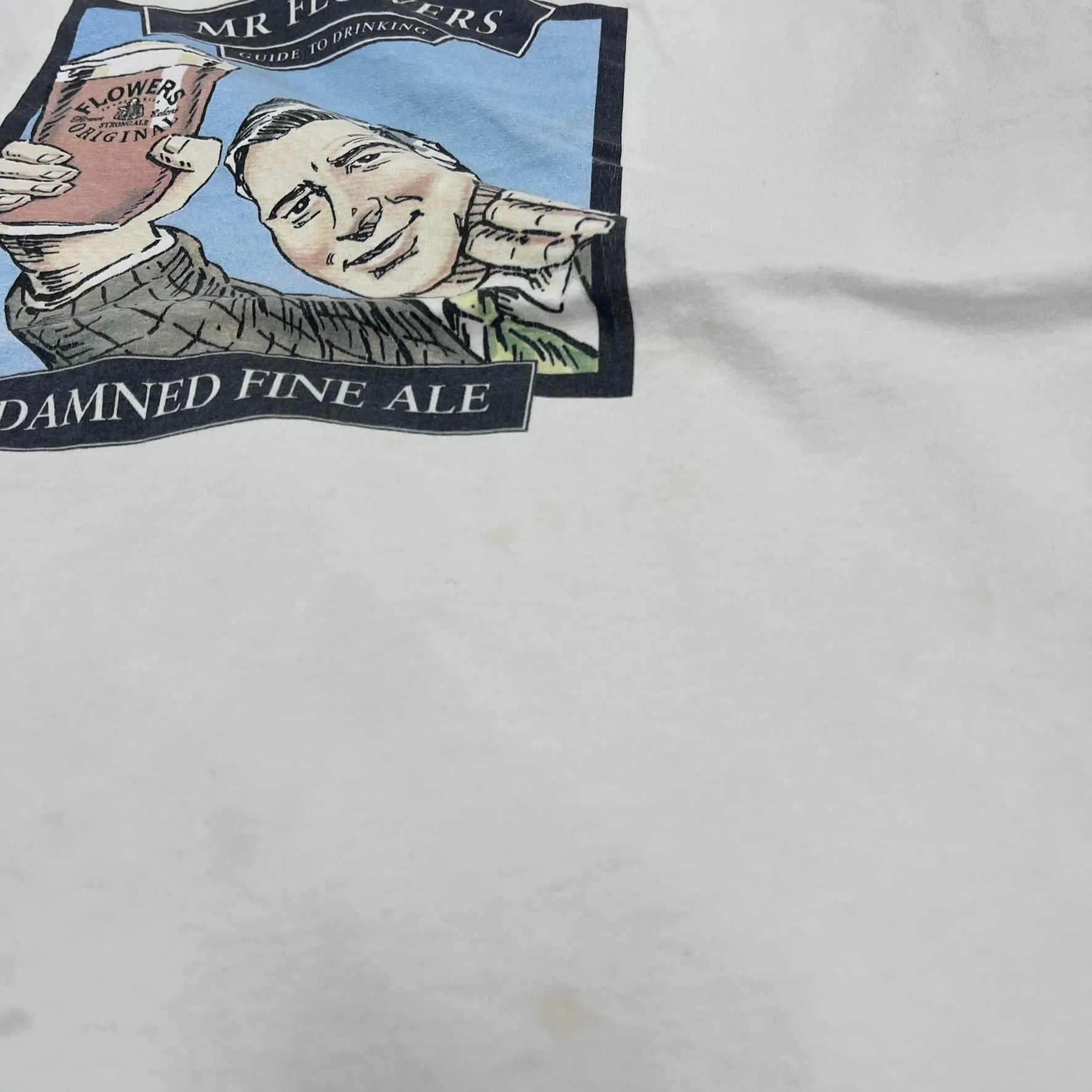 F- Vintage Mr Flowers Guide To Drinking Single Stitch Tee sold by HG Vintage product image thumbnail 3